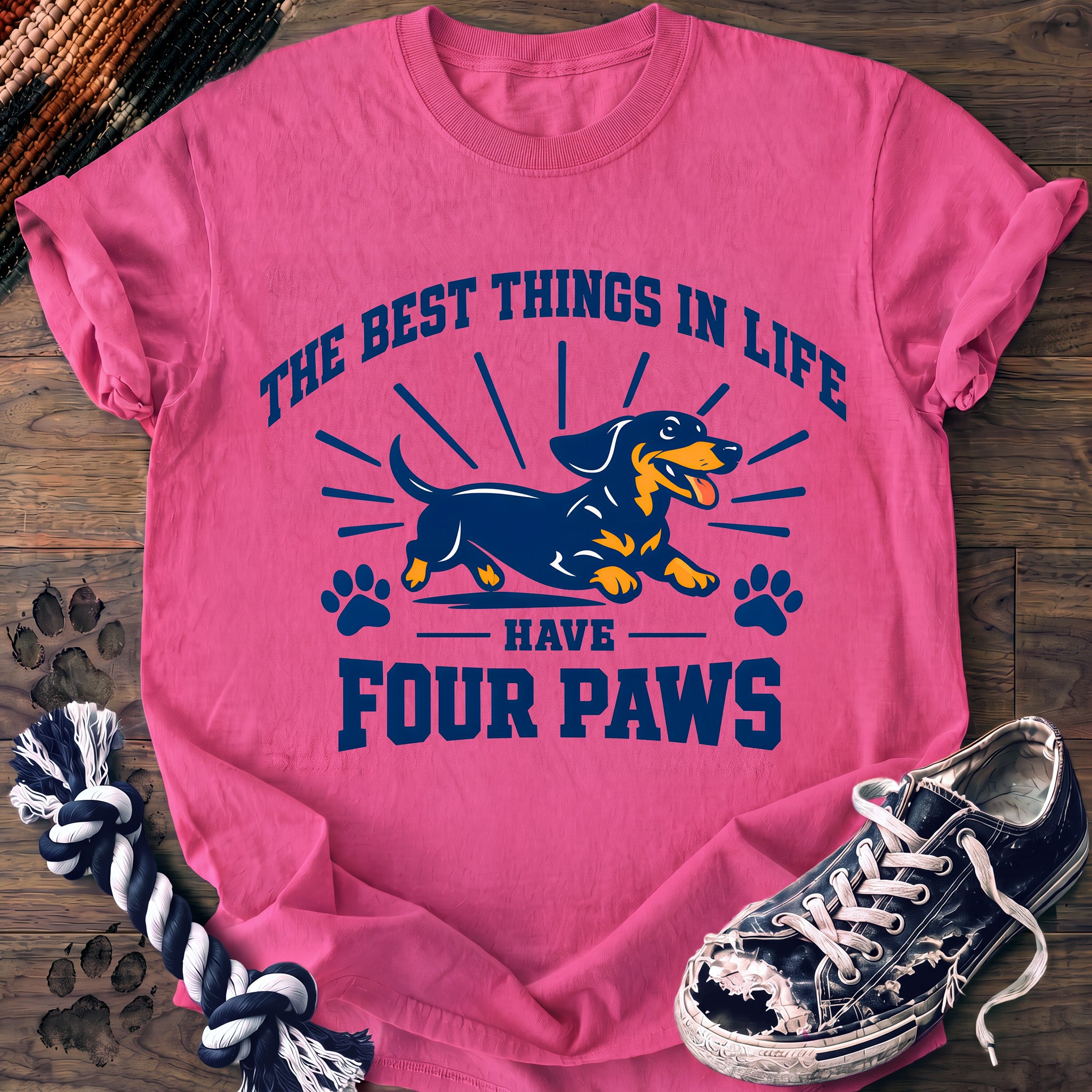 PAWSSION CLUB t-shirt in NeonPink color - SKU PC-0382