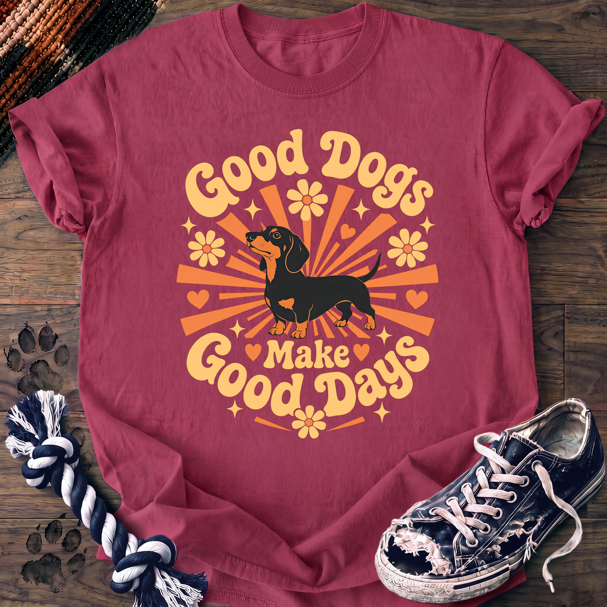 PAWSSION CLUB t-shirt in Crunchberry color - SKU PC-0383