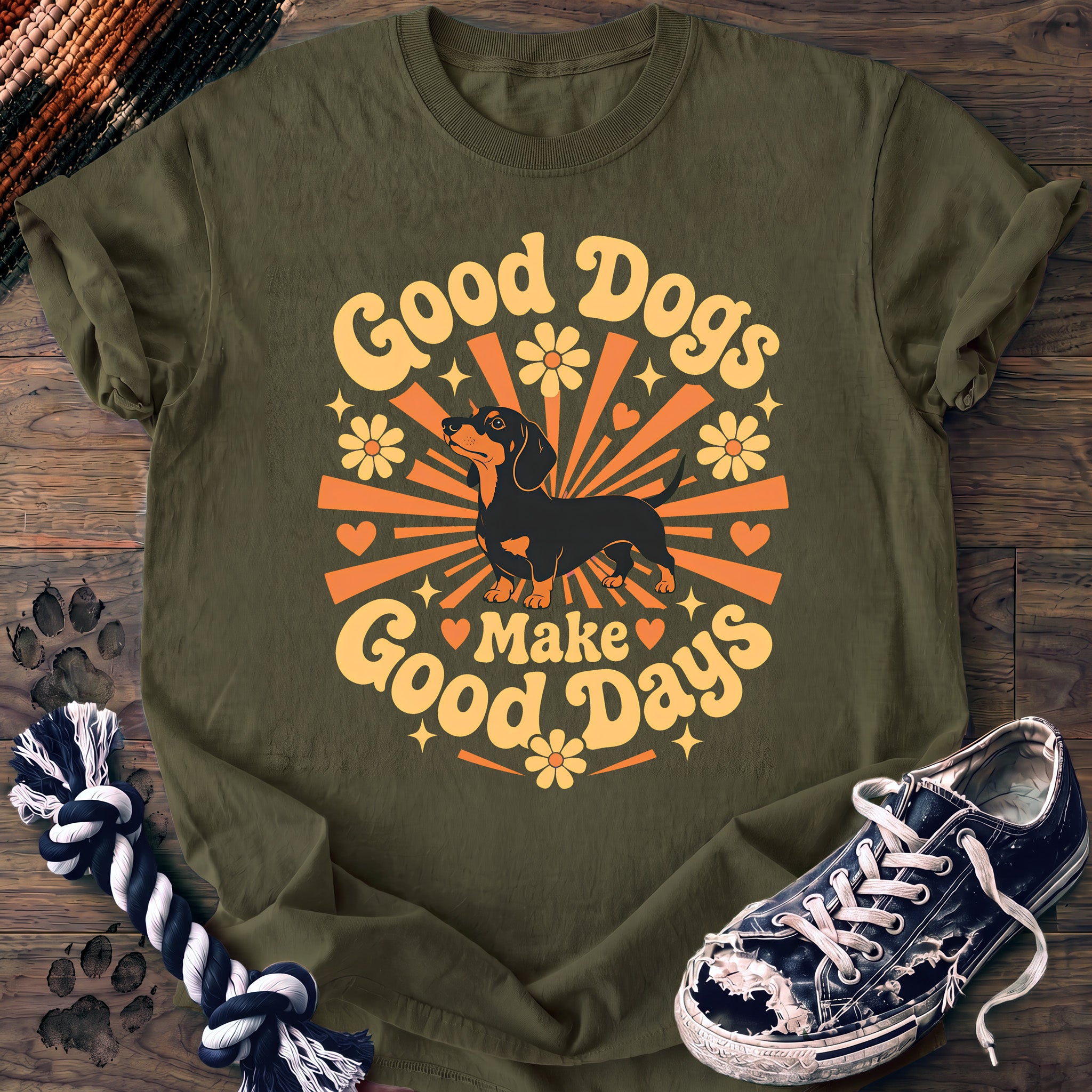 PAWSSION CLUB t-shirt in Moss color - SKU PC-0383