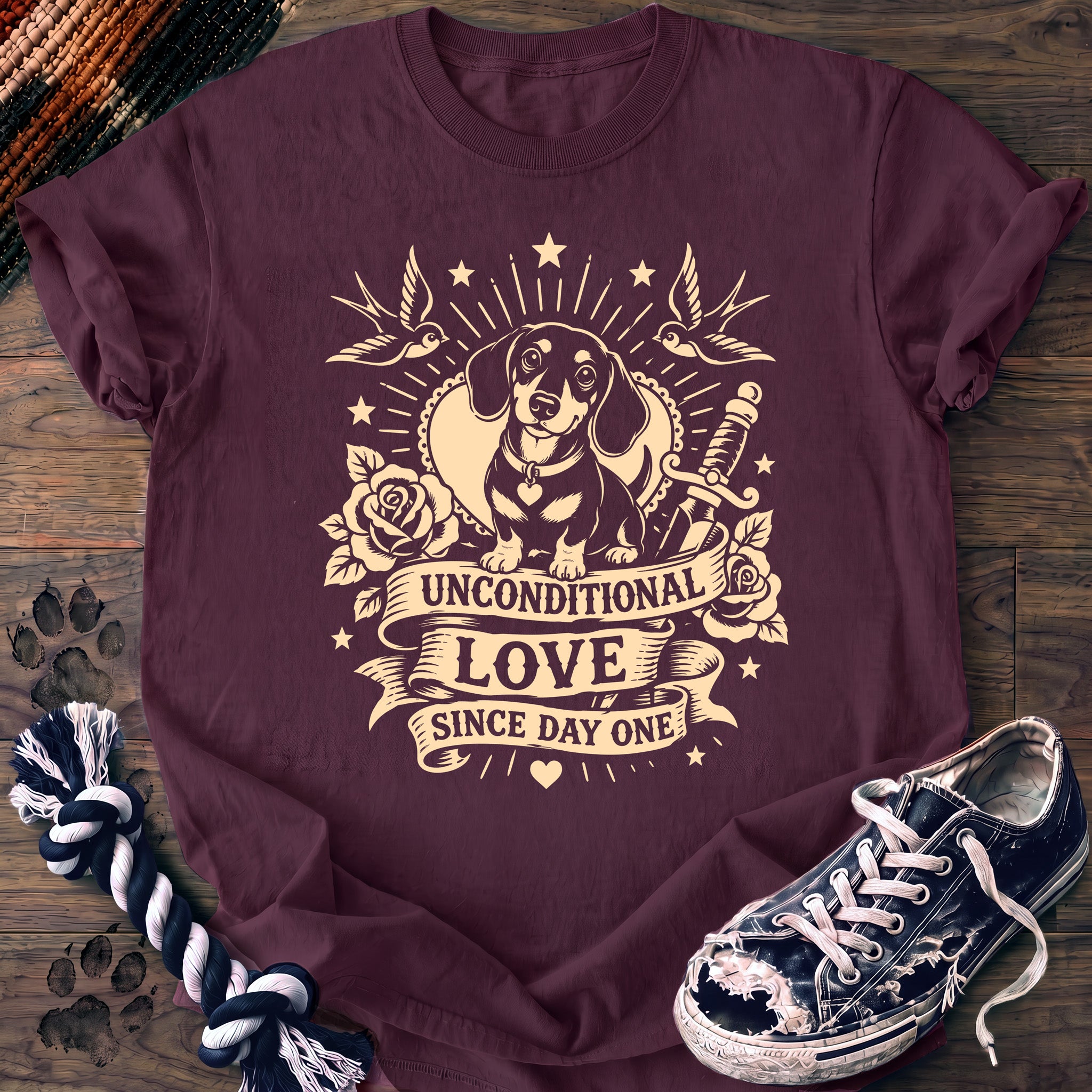 PAWSSION CLUB t-shirt in Berry color - SKU PC-0385