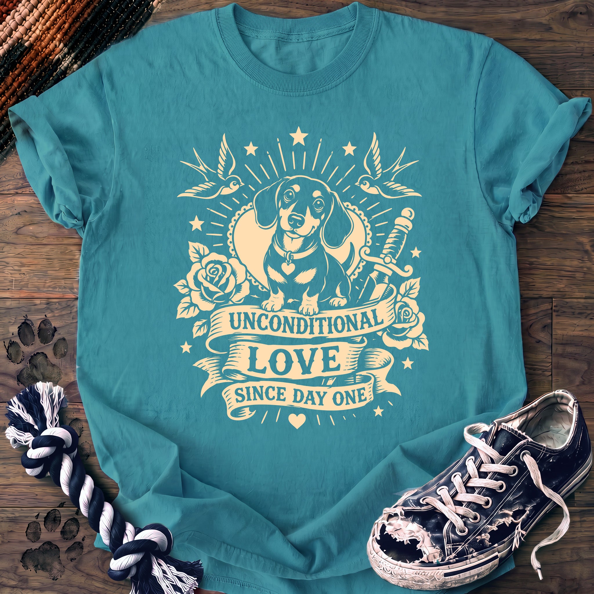 PAWSSION CLUB t-shirt in LagoonBlue color - SKU PC-0385