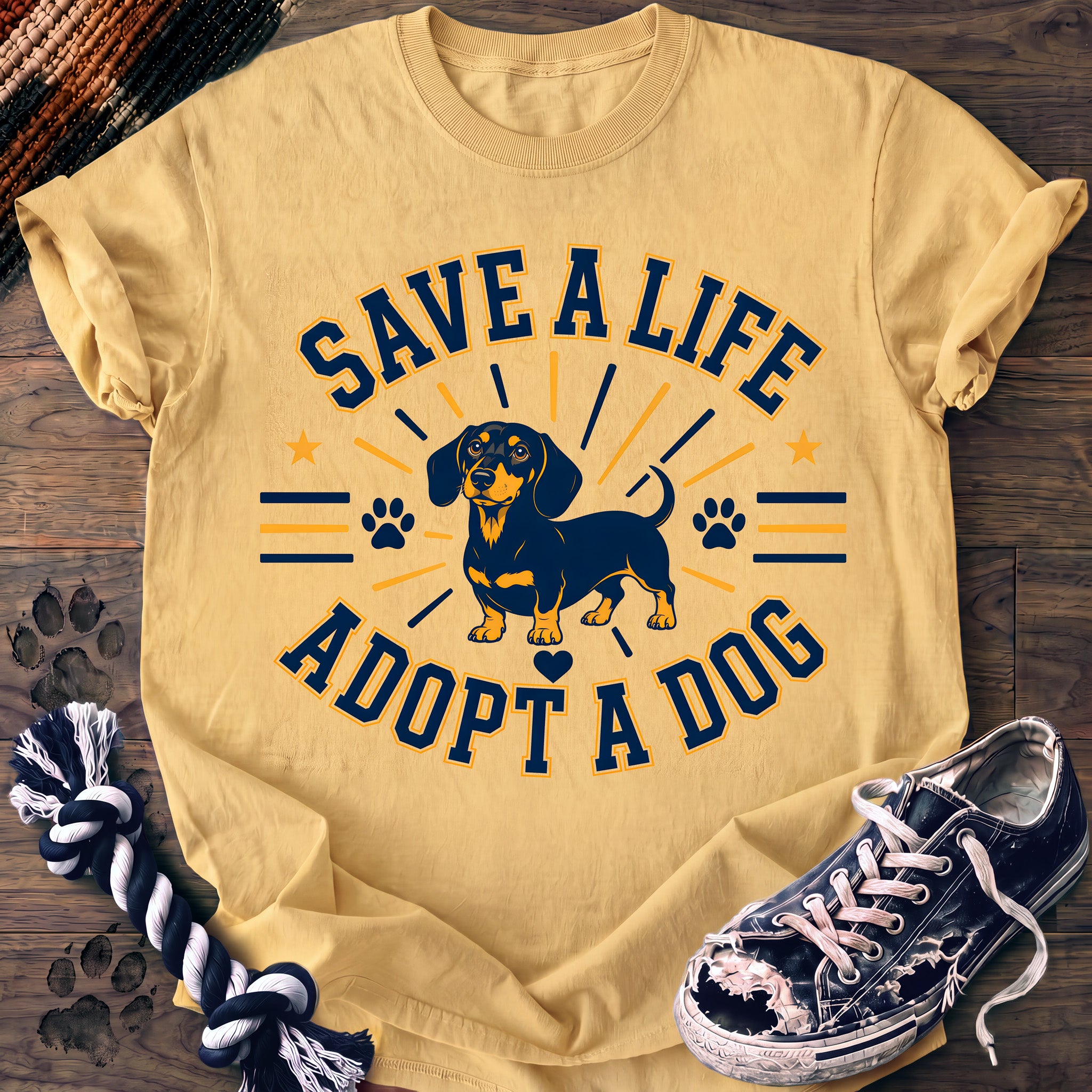 PAWSSION CLUB t-shirt in Butter color - SKU PC-0387