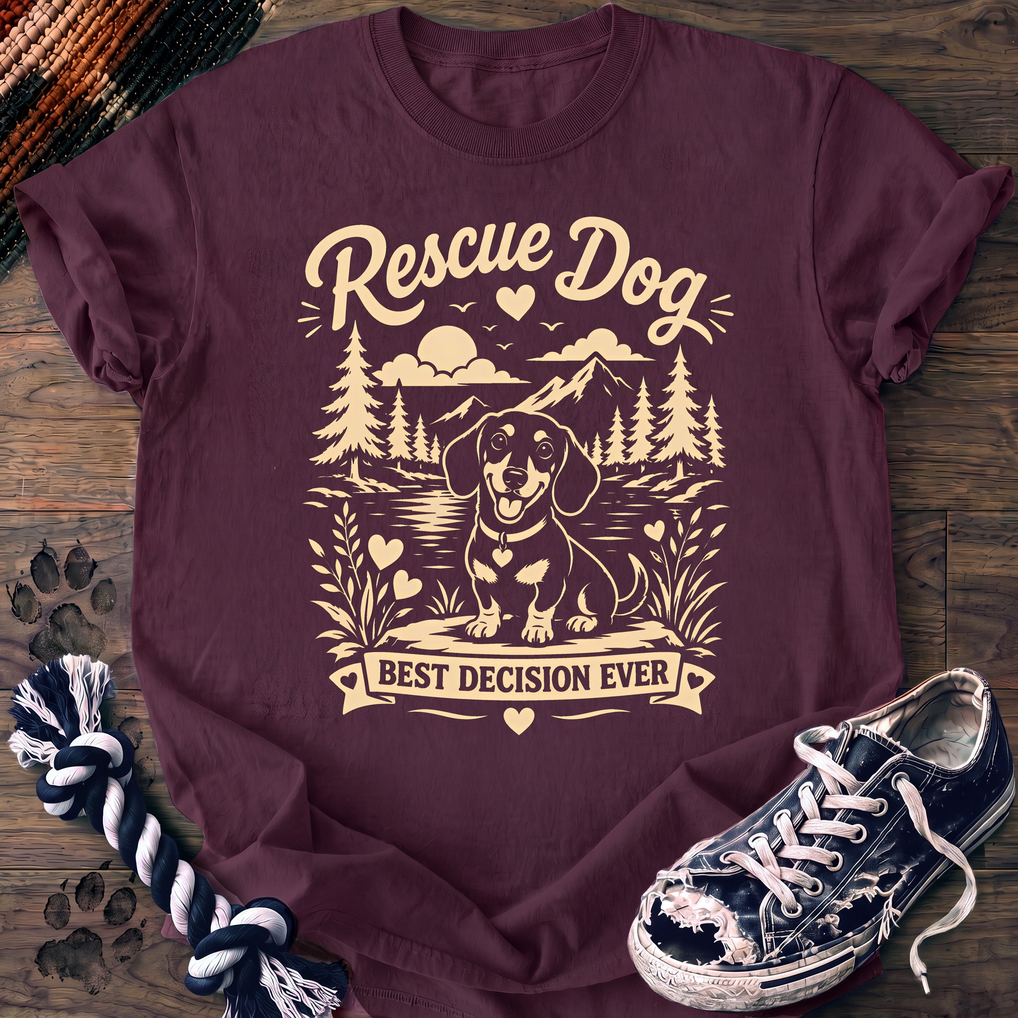 PAWSSION CLUB t-shirt in Berry color - SKU PC-0389