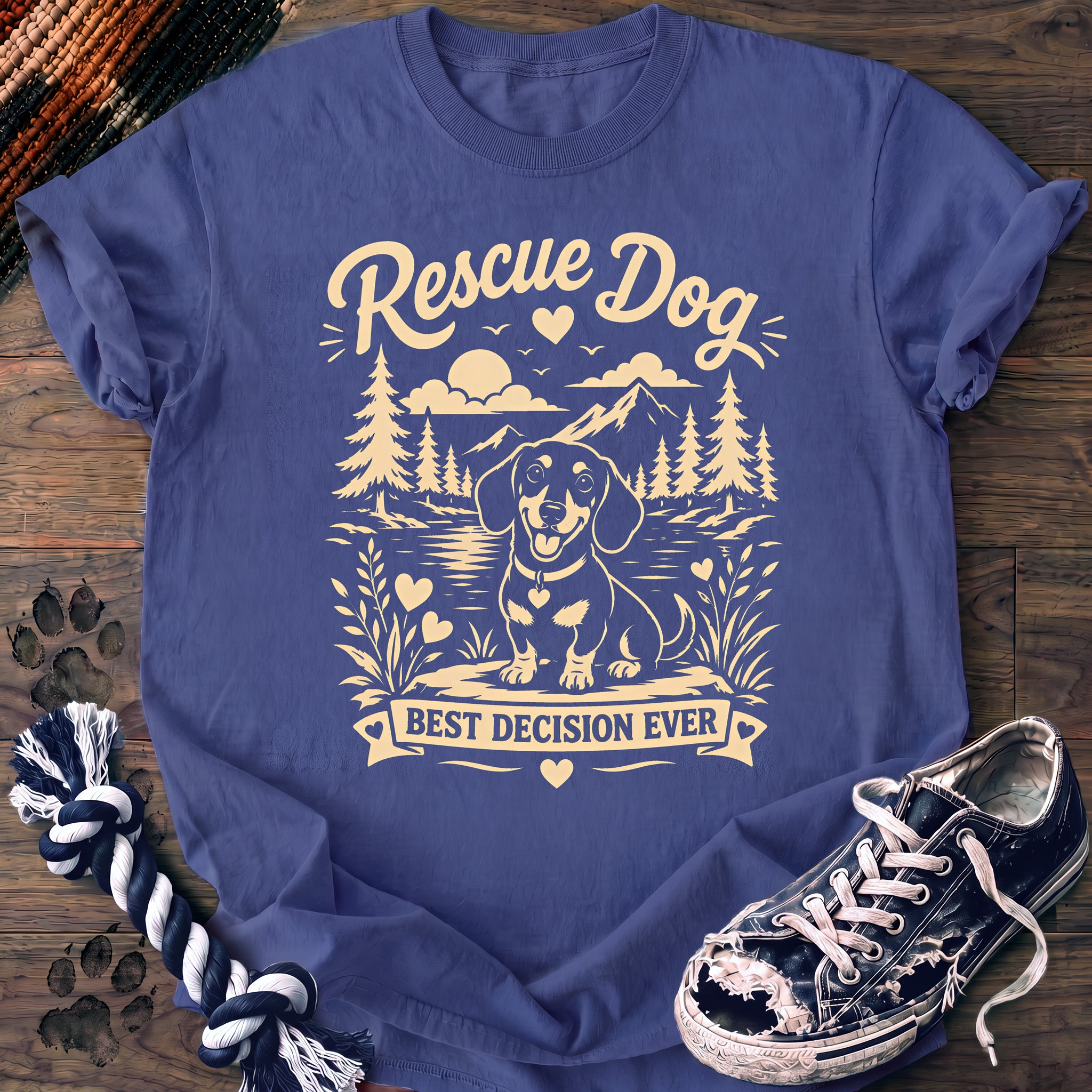 PAWSSION CLUB t-shirt in FloBlue color - SKU PC-0389