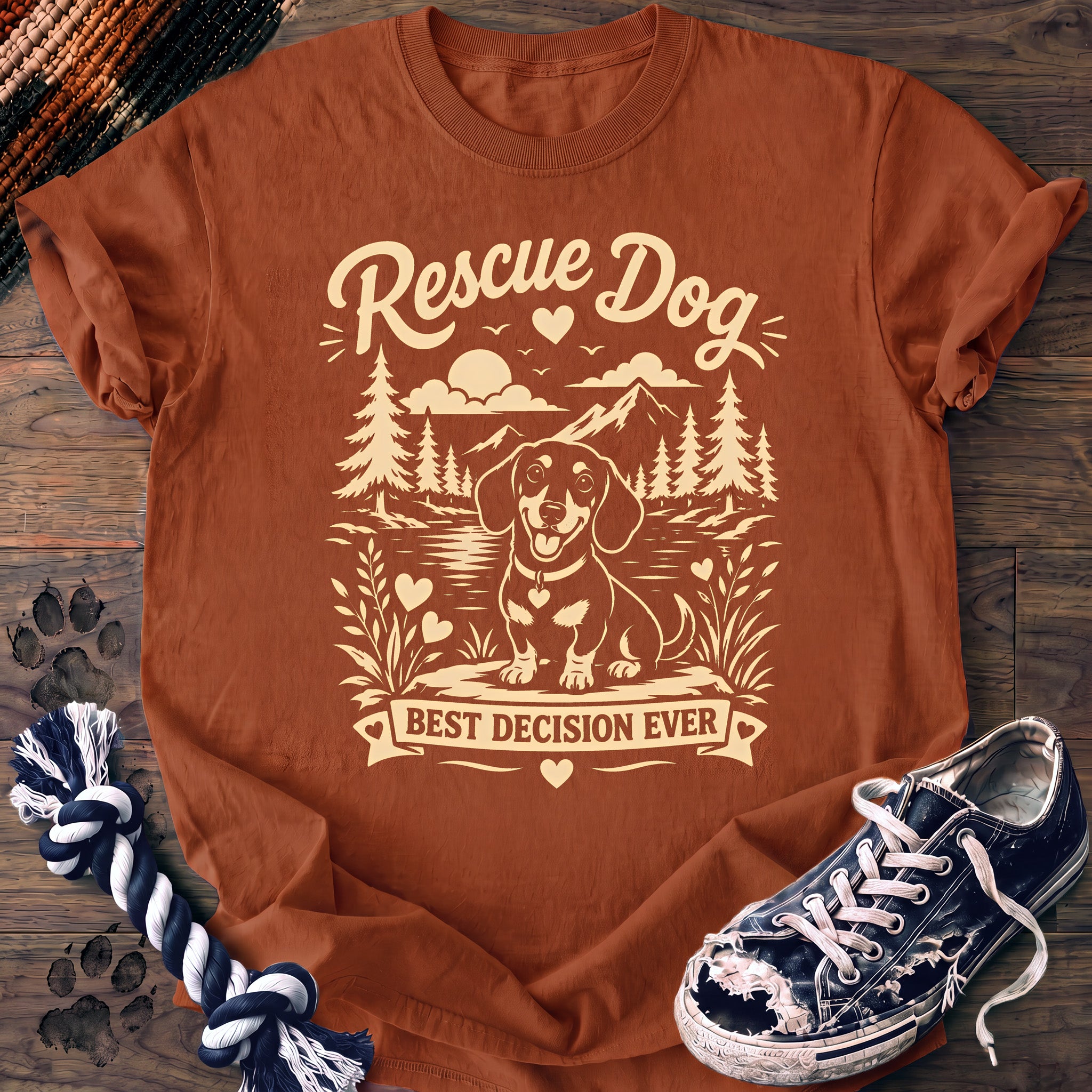 PAWSSION CLUB t-shirt in Yam color - SKU PC-0389