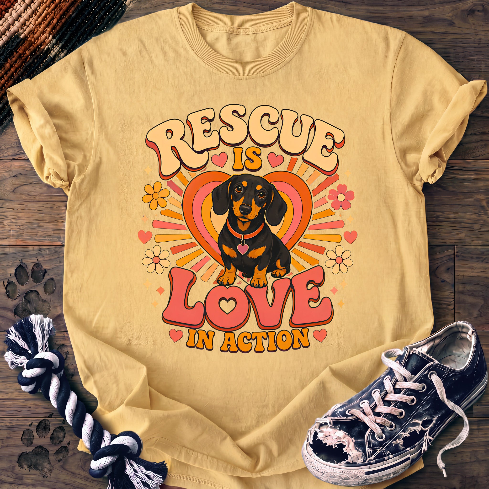 PAWSSION CLUB t-shirt in Butter color - SKU PC-0390