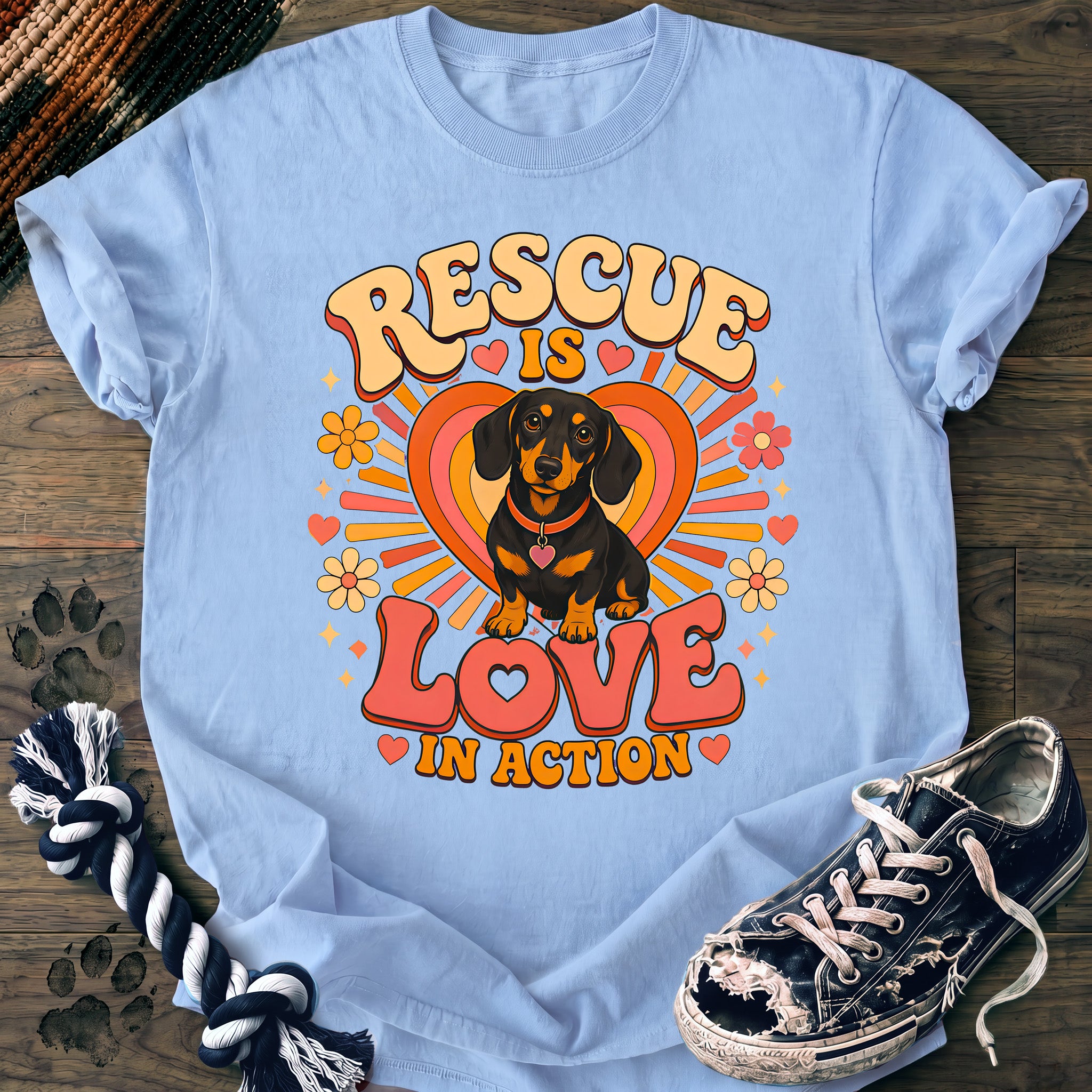 PAWSSION CLUB t-shirt in Chambray color - SKU PC-0390
