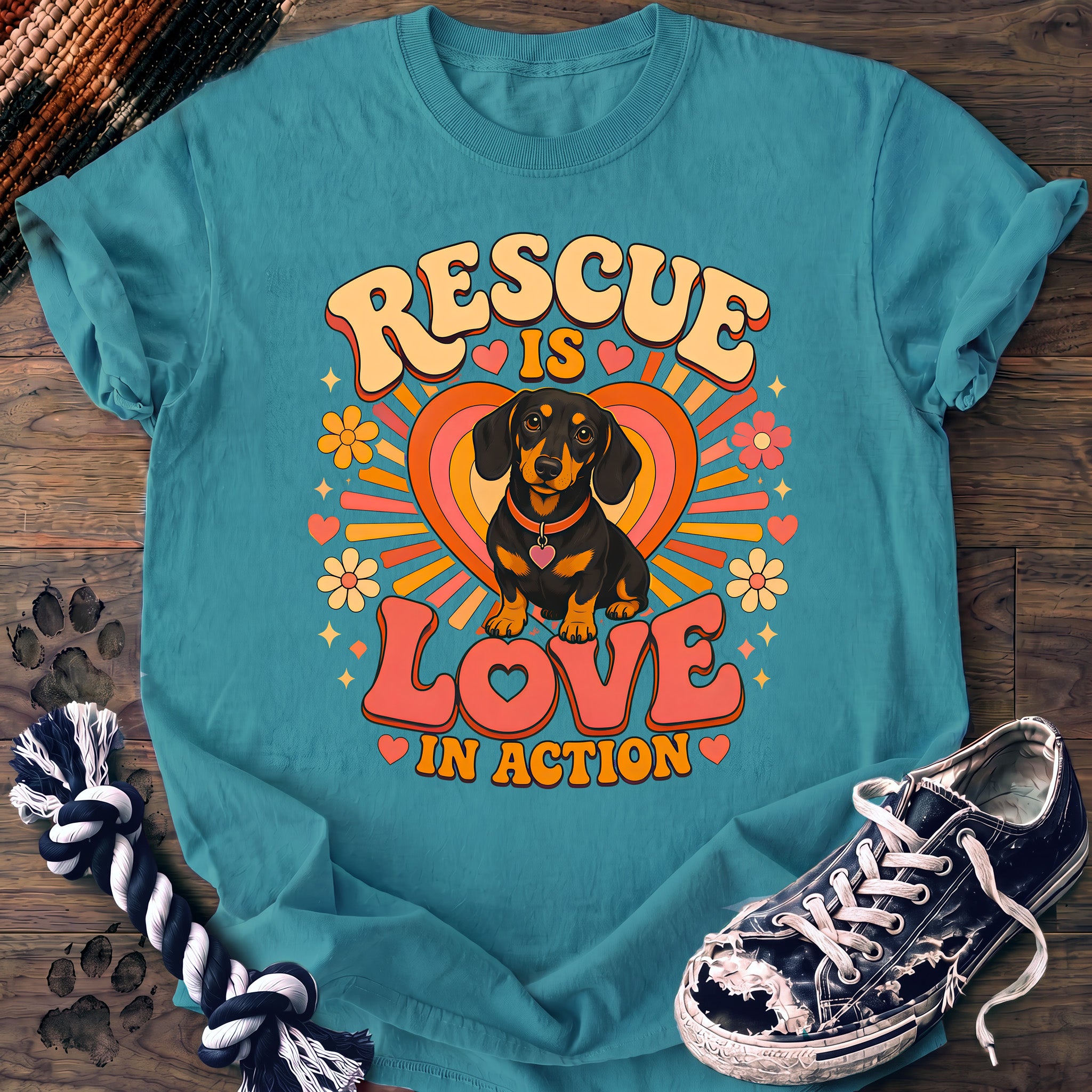 PAWSSION CLUB t-shirt in LagoonBlue color - SKU PC-0390