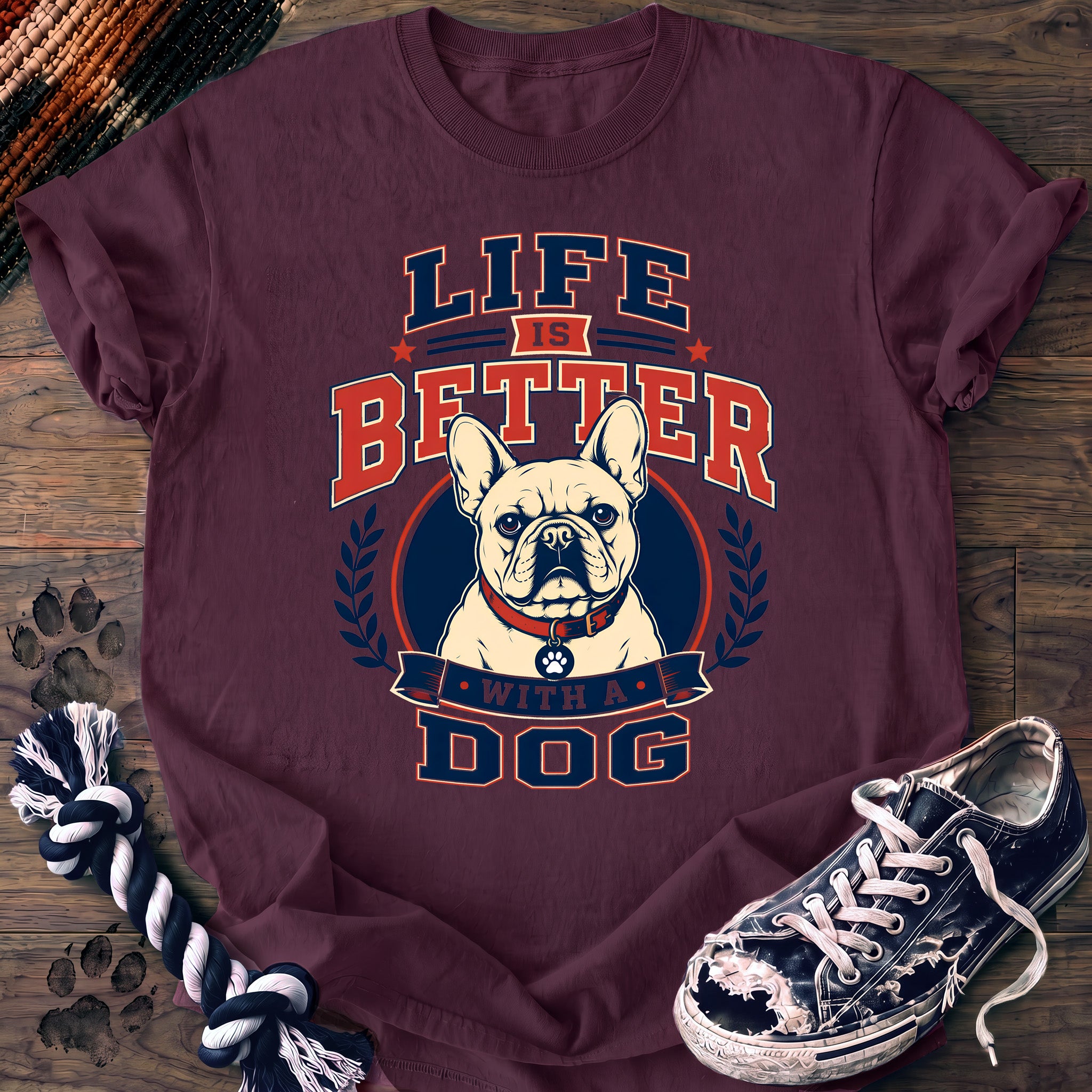 PAWSSION CLUB t-shirt in Berry color - SKU PC-0394