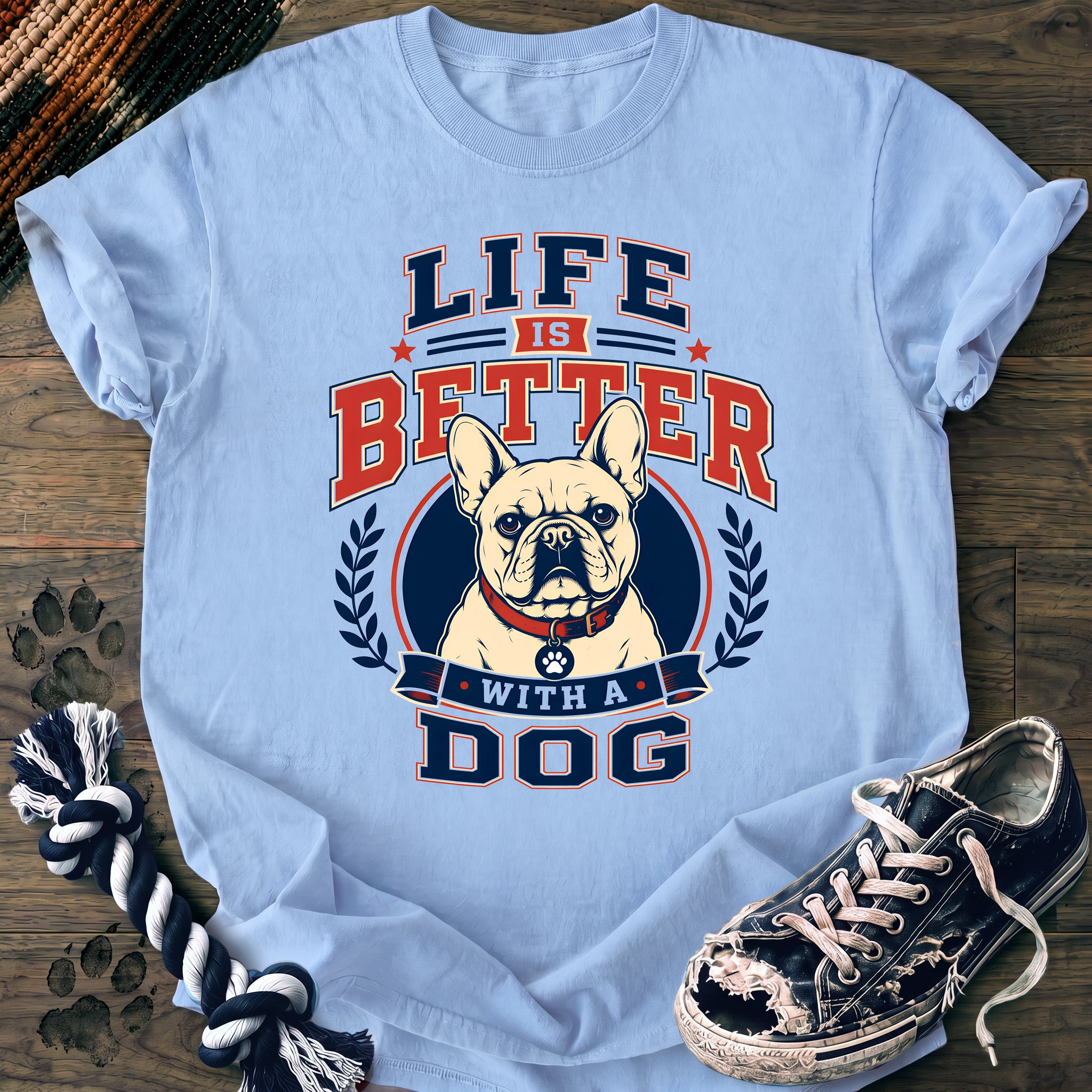 PAWSSION CLUB t-shirt in Chambray color - SKU PC-0394