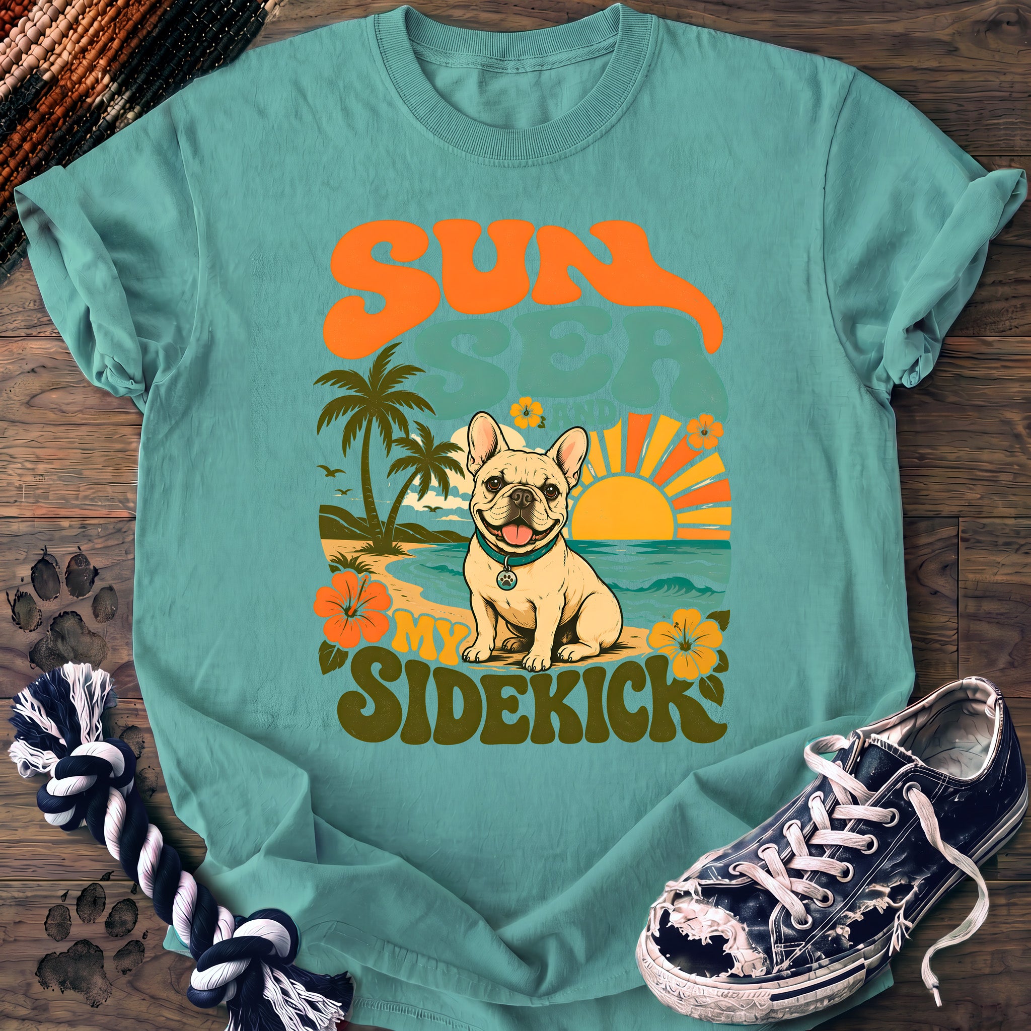 PAWSSION CLUB t-shirt in ChalkyMint color - SKU PC-0397