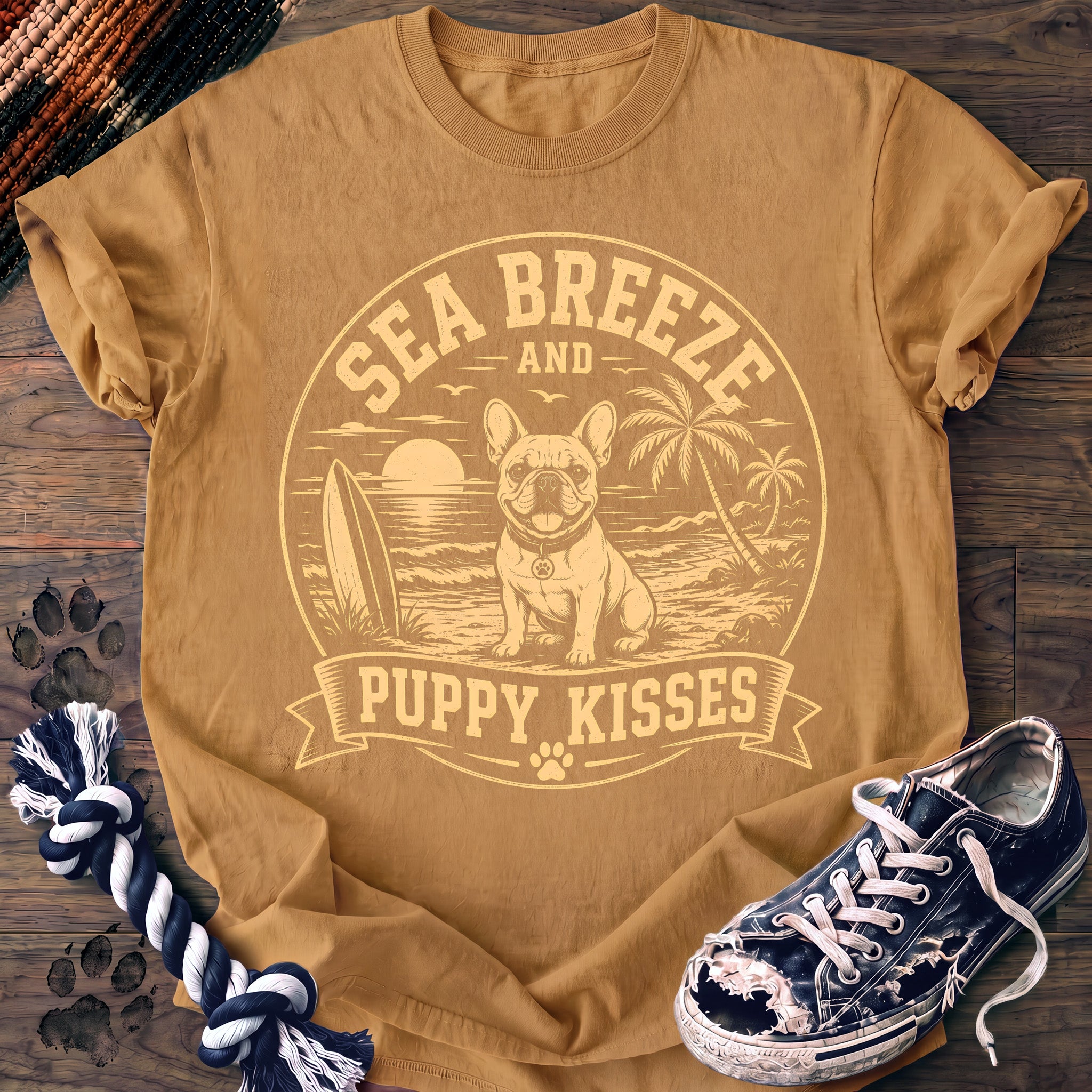 PAWSSION CLUB t-shirt in Mustard color - SKU PC-0398