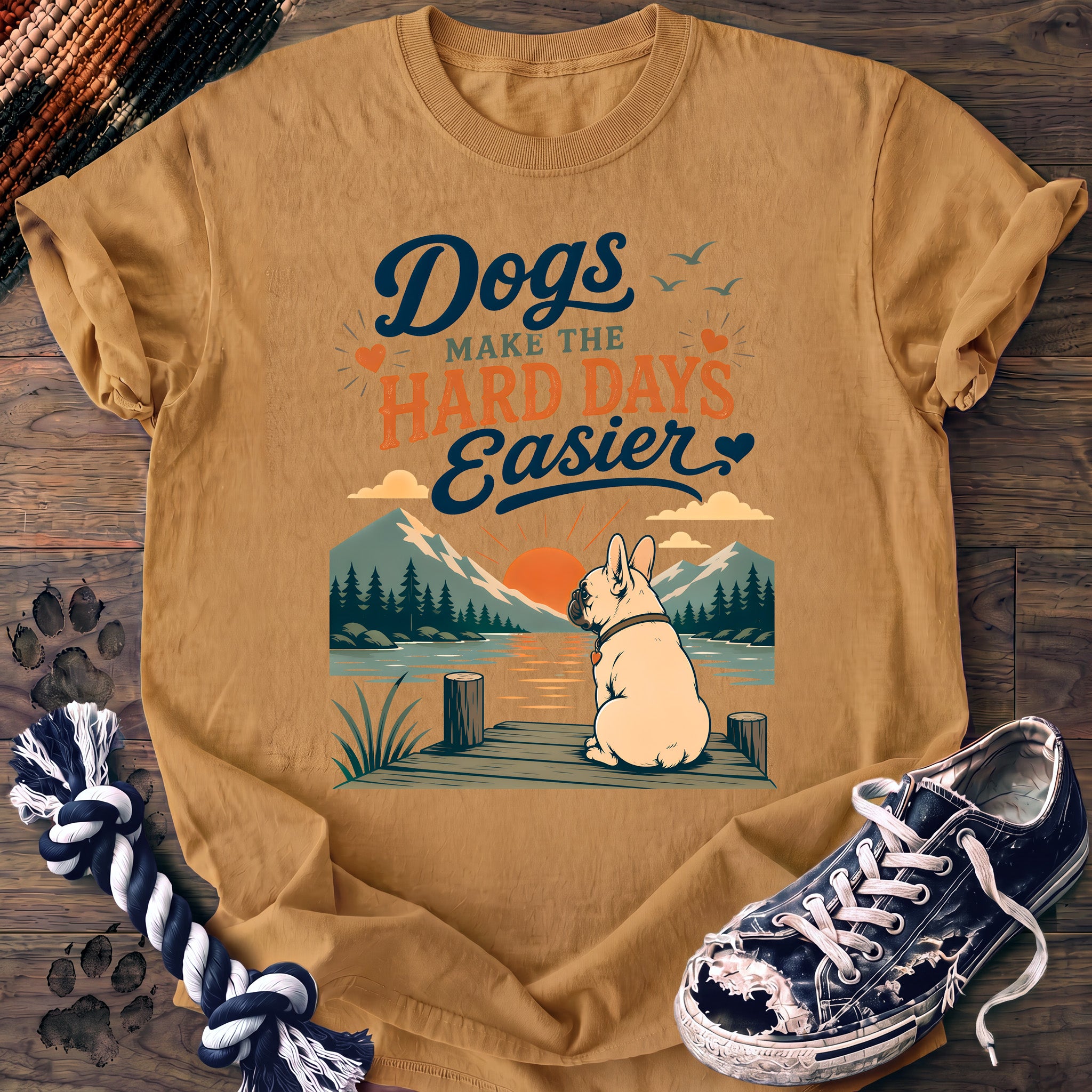 PAWSSION CLUB t-shirt in Mustard color - SKU PC-0404