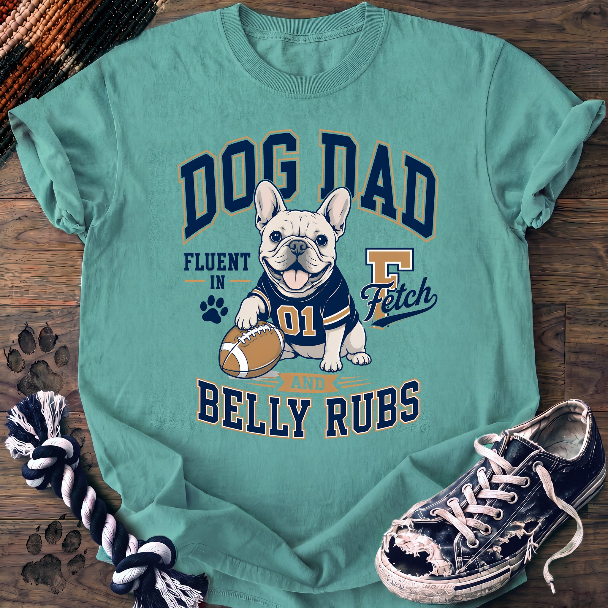 PAWSSION CLUB t-shirt in ChalkyMint color - SKU PC-0414