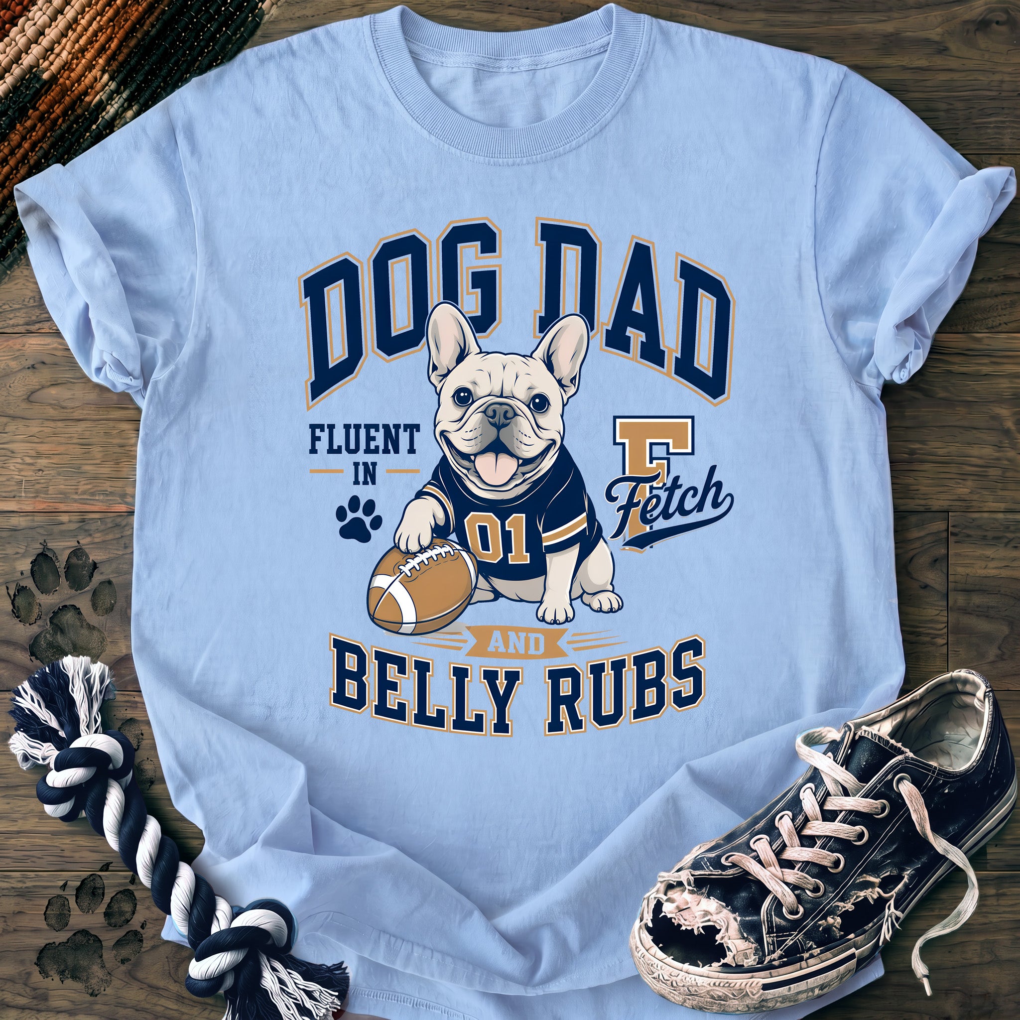PAWSSION CLUB t-shirt in Chambray color - SKU PC-0414
