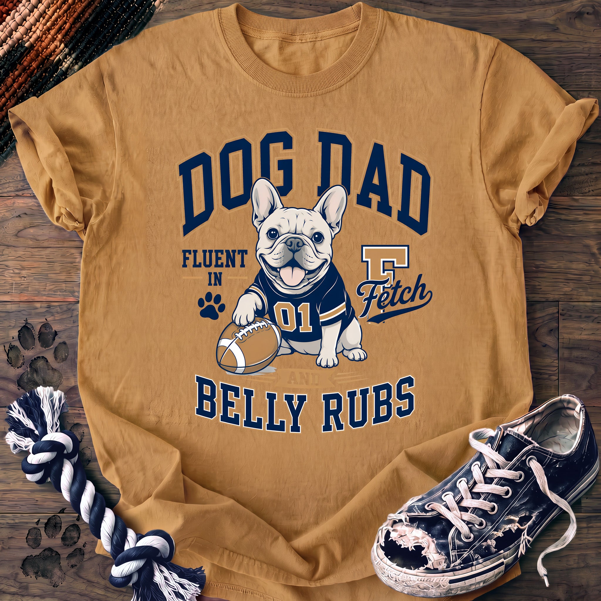 PAWSSION CLUB t-shirt in Mustard color - SKU PC-0414