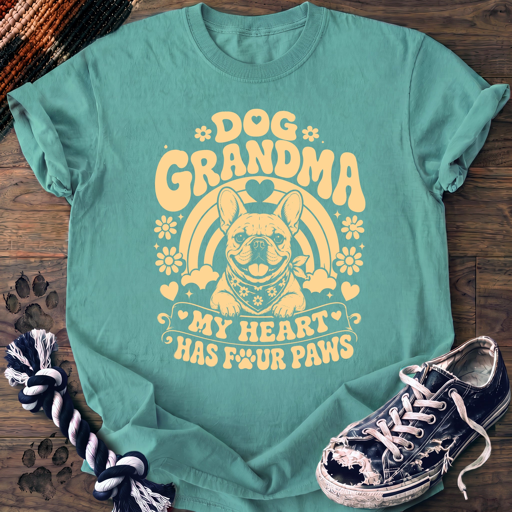 PAWSSION CLUB t-shirt in ChalkyMint color - SKU PC-0416