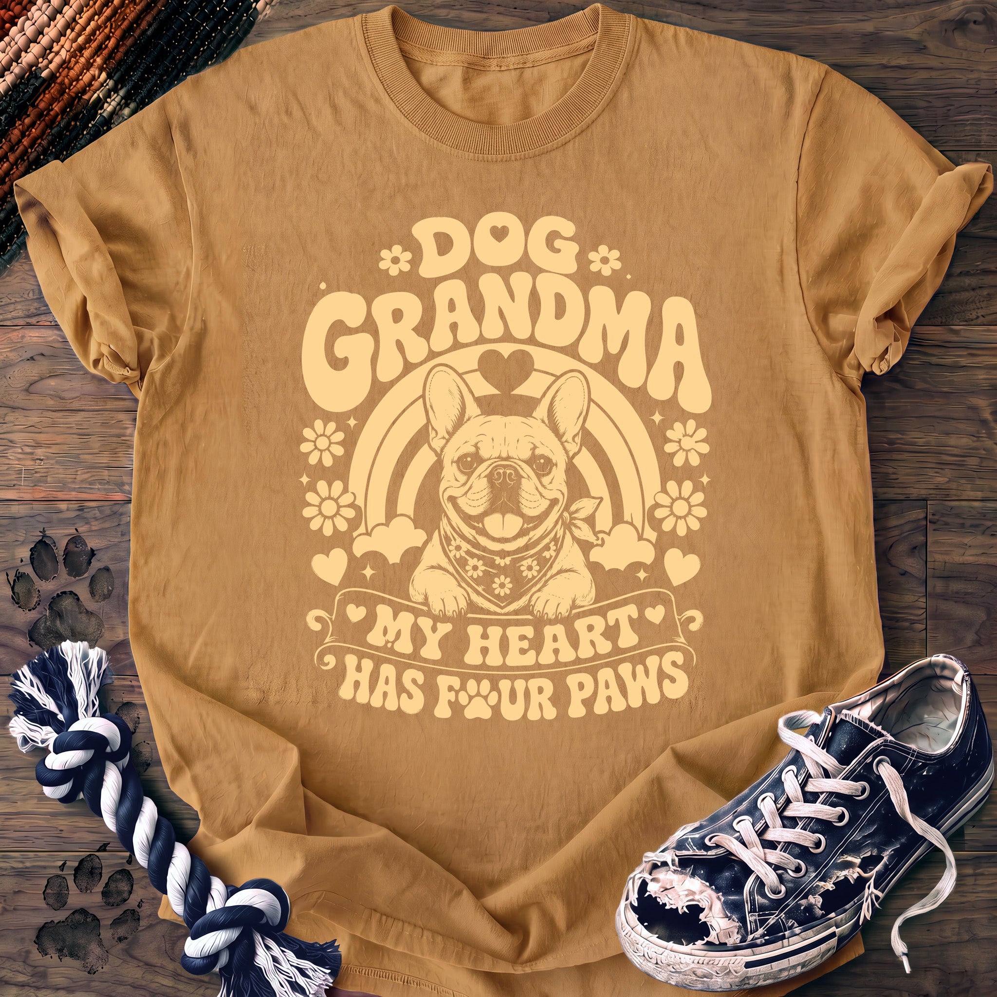 PAWSSION CLUB t-shirt in Mustard color - SKU PC-0416