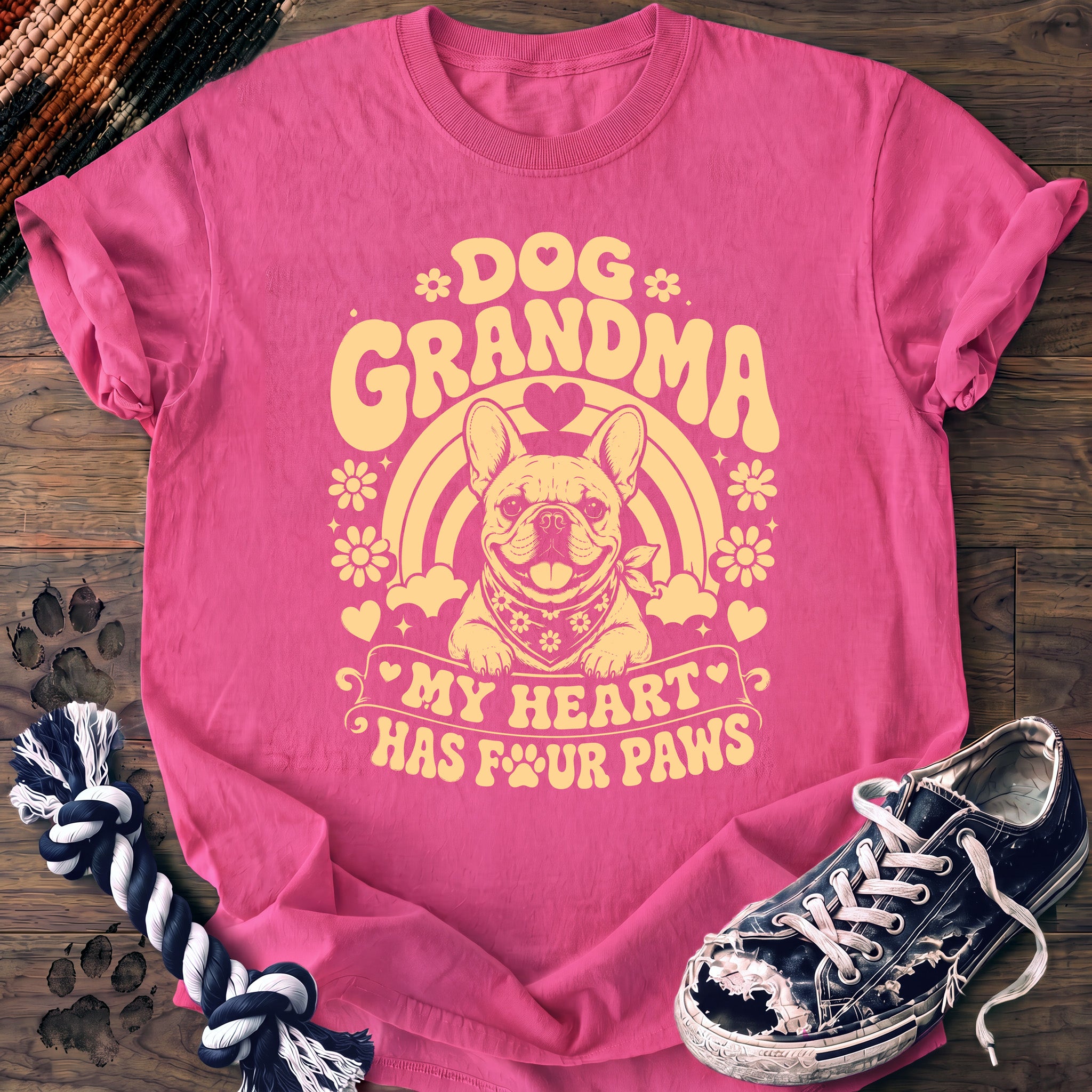 PAWSSION CLUB t-shirt in NeonPink color - SKU PC-0416