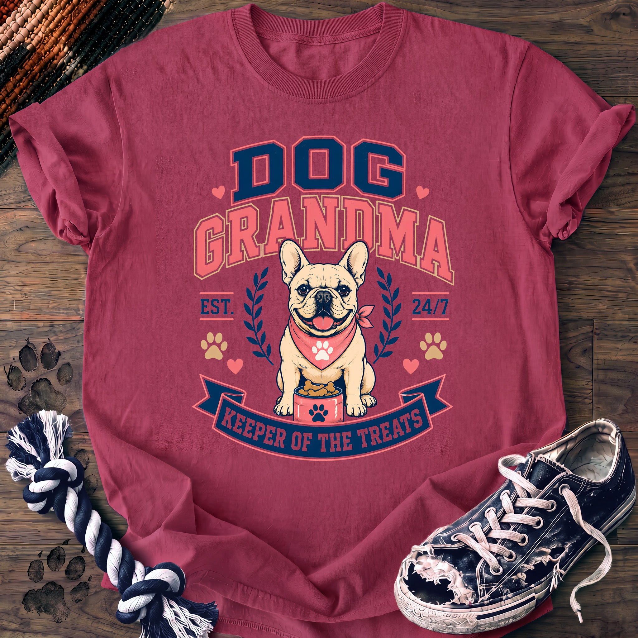 PAWSSION CLUB t-shirt in Crunchberry color - SKU PC-0420