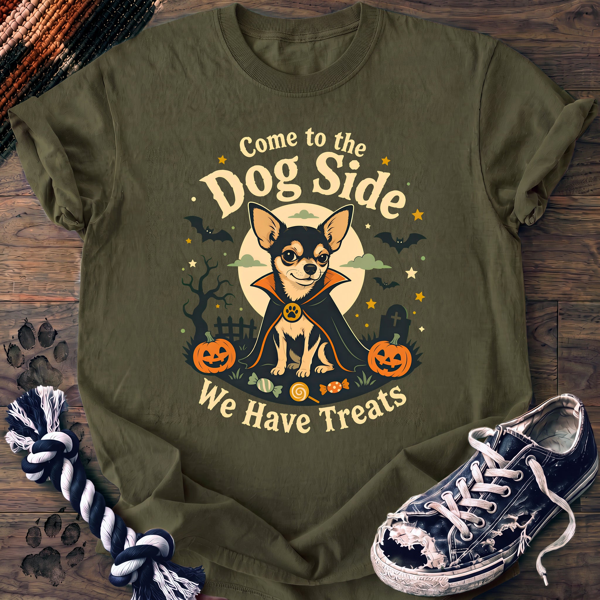 PAWSSION CLUB t-shirt in Moss color - SKU PC-0517