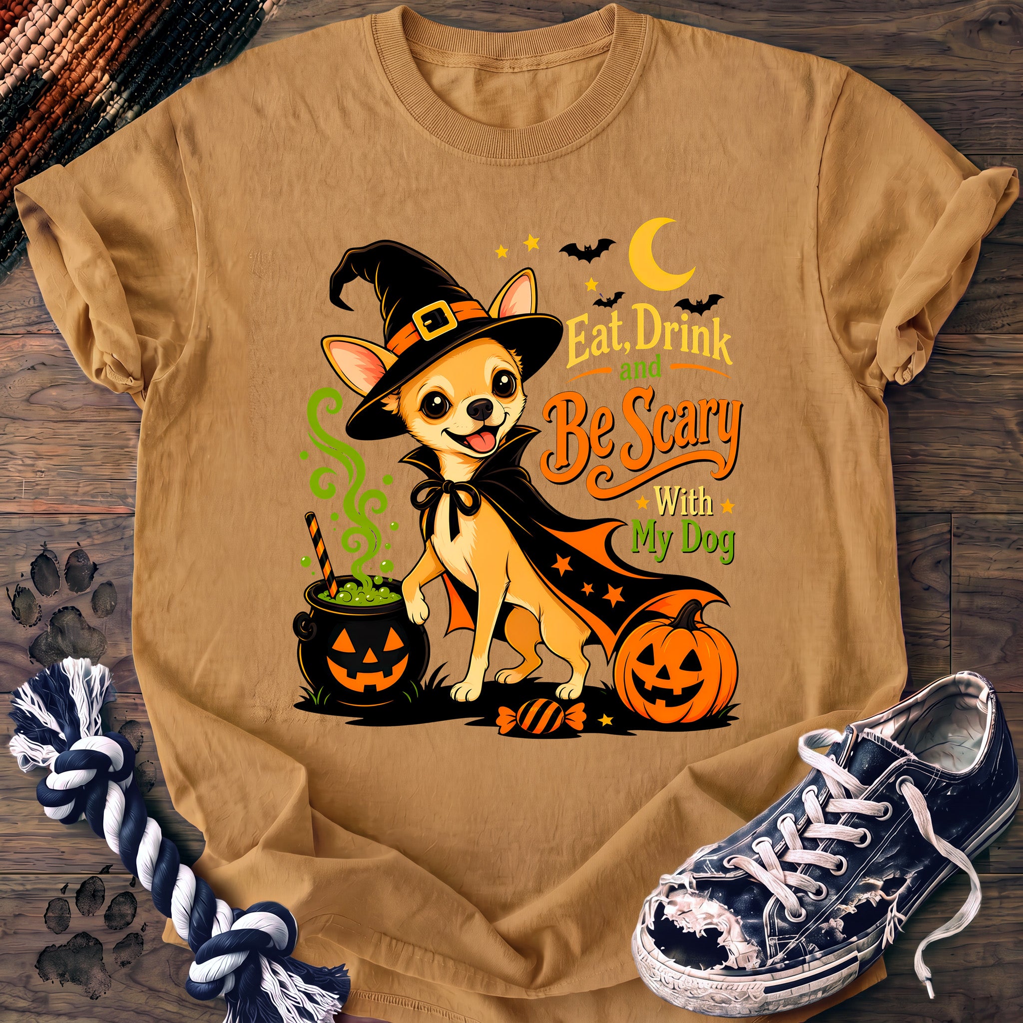 PAWSSION CLUB t-shirt in Mustard color - SKU PC-0519