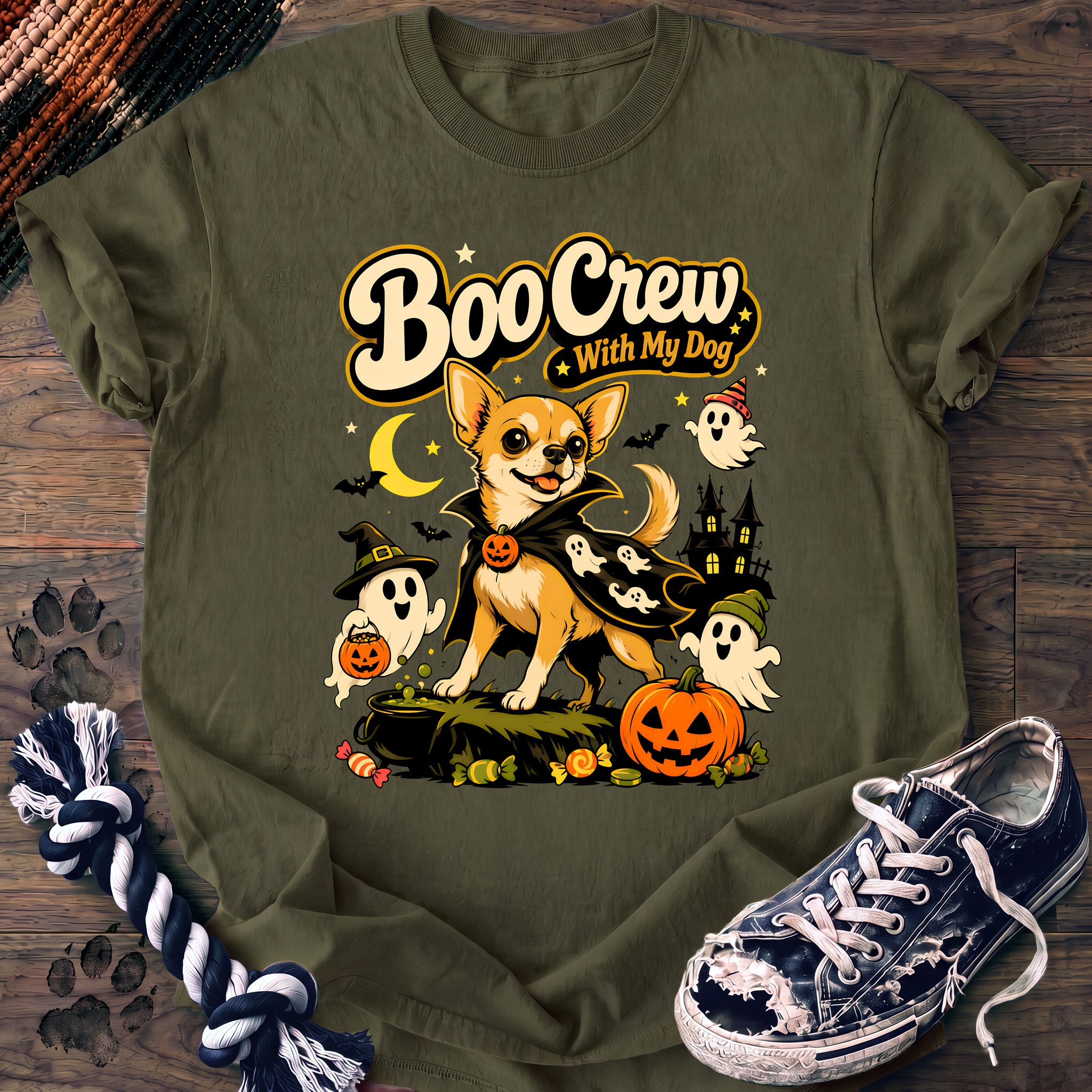 PAWSSION CLUB t-shirt in Moss color - SKU PC-0520