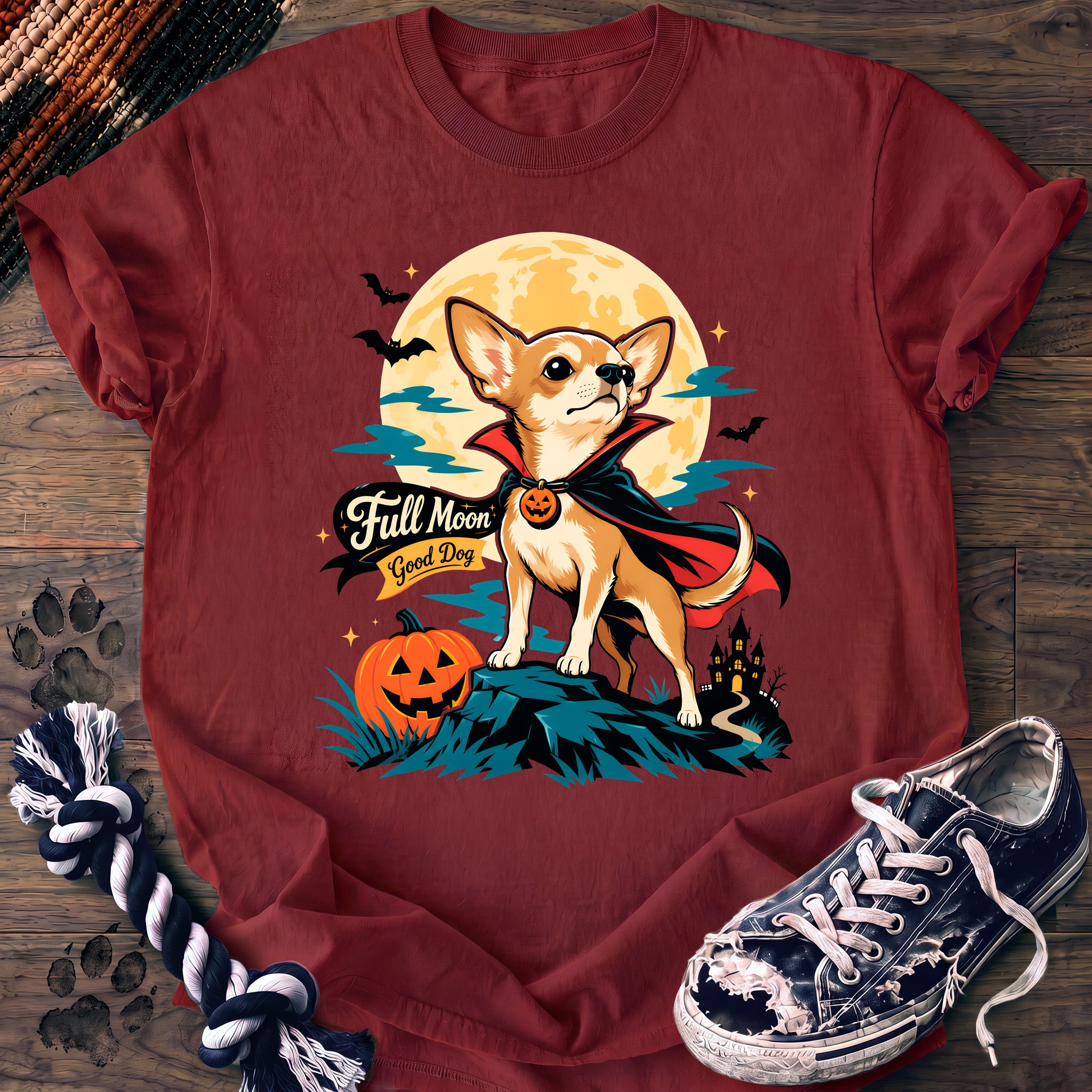 PAWSSION CLUB t-shirt in Chili color - SKU PC-0524