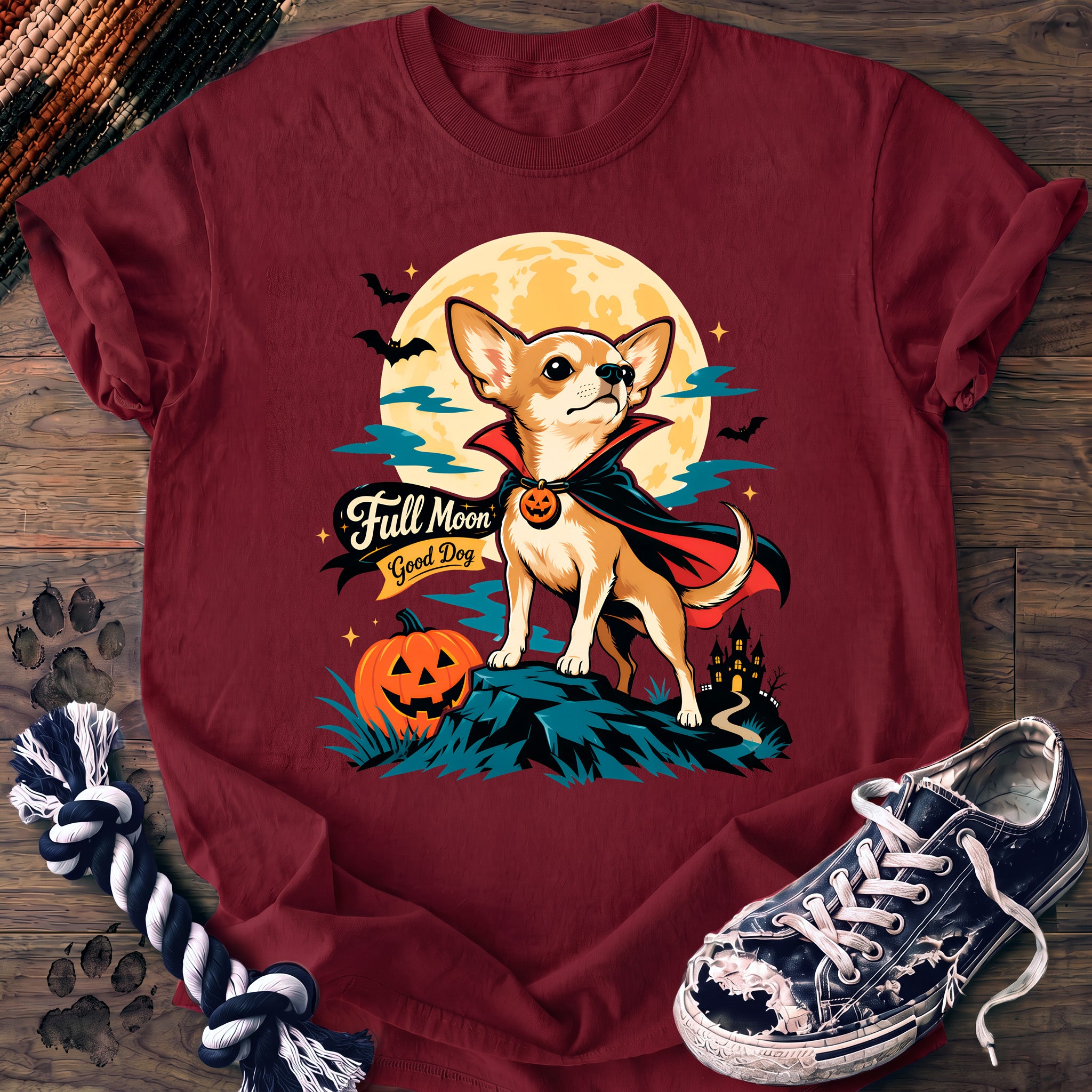 PAWSSION CLUB t-shirt in Crimson color - SKU PC-0524