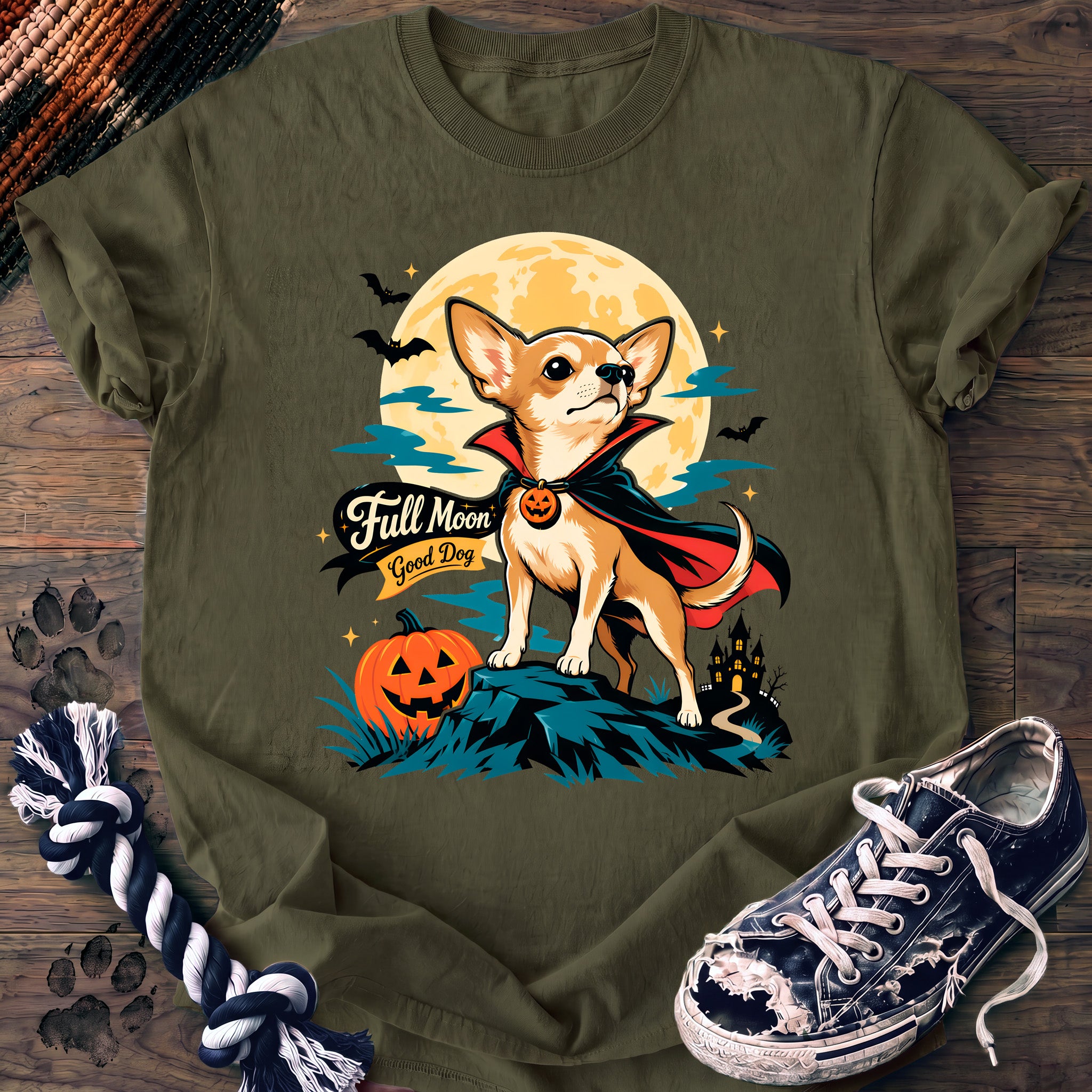 PAWSSION CLUB t-shirt in Moss color - SKU PC-0524