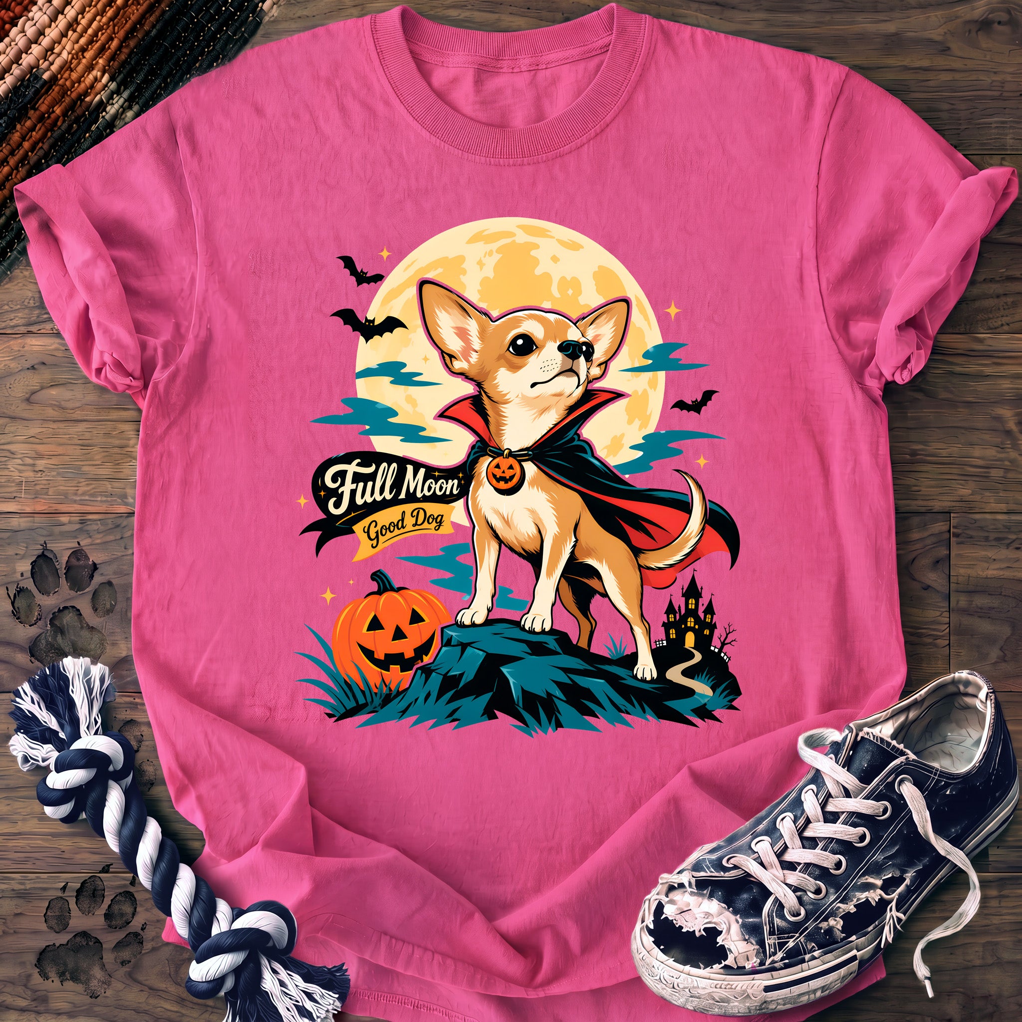 PAWSSION CLUB t-shirt in NeonPink color - SKU PC-0524