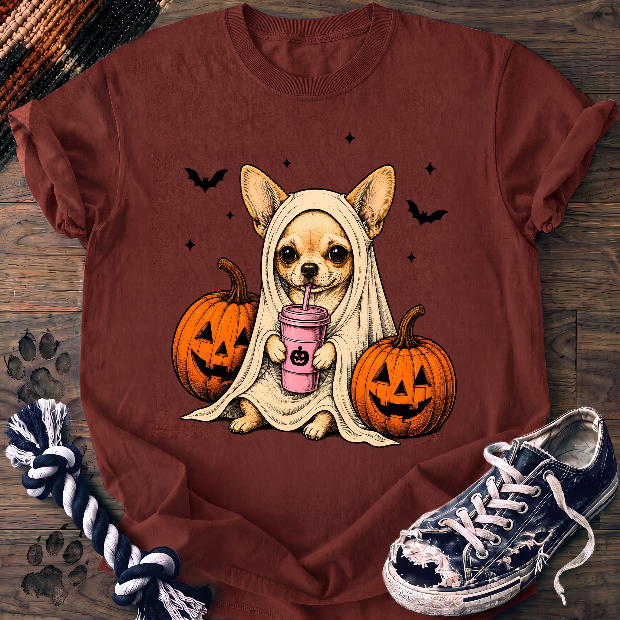 PAWSSION CLUB t-shirt in Brick color - SKU PC-0525