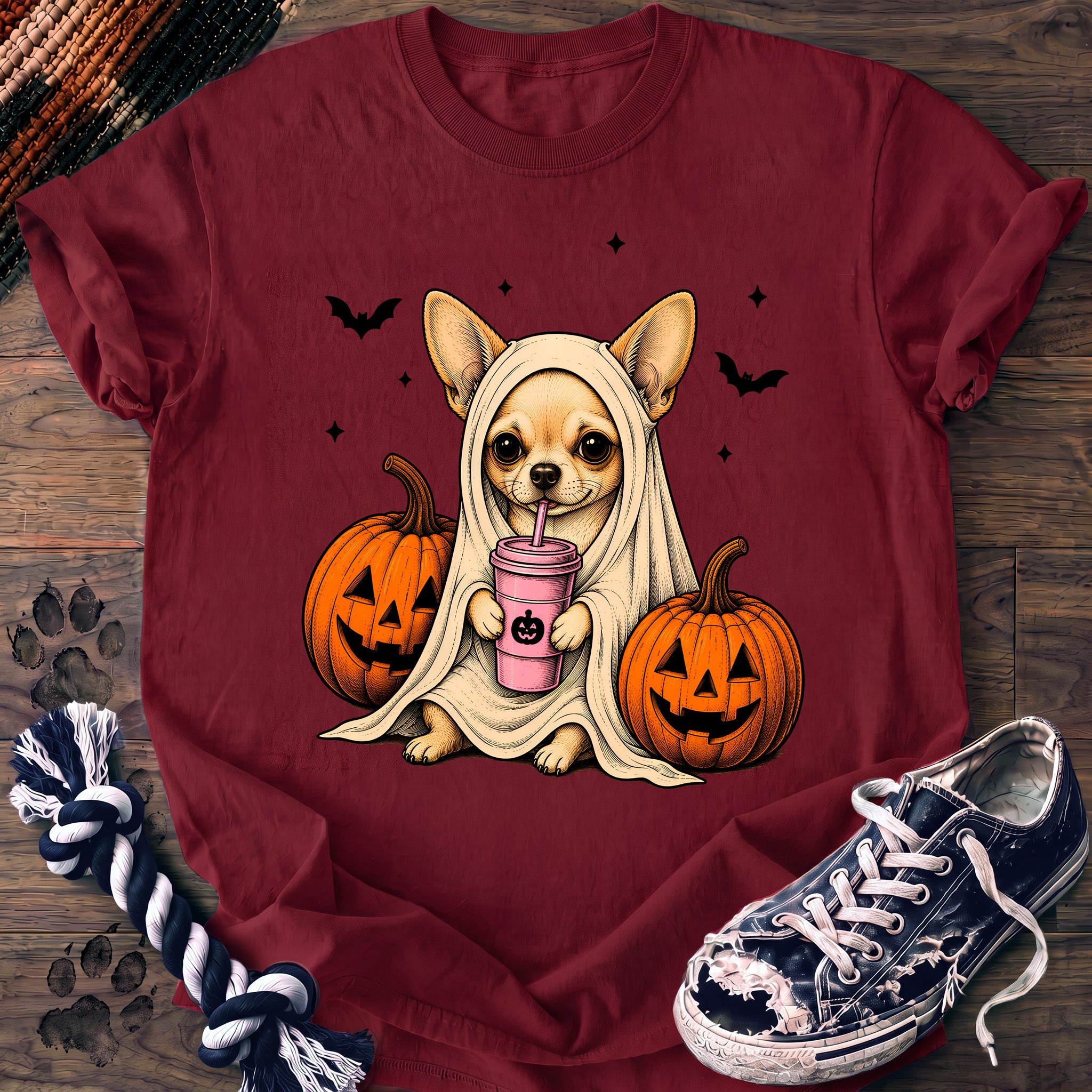 PAWSSION CLUB t-shirt in Crimson color - SKU PC-0525
