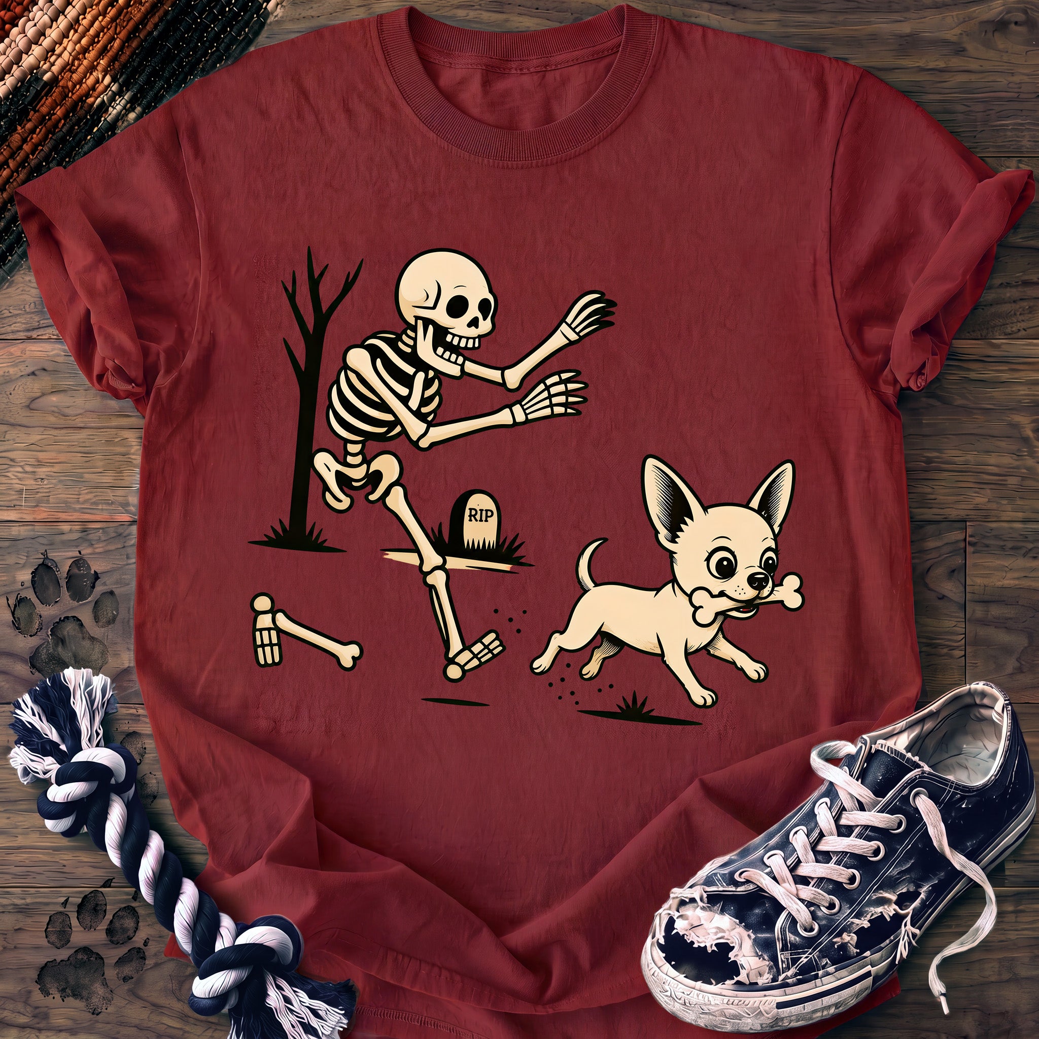 PAWSSION CLUB t-shirt in Chili color - SKU PC-0527