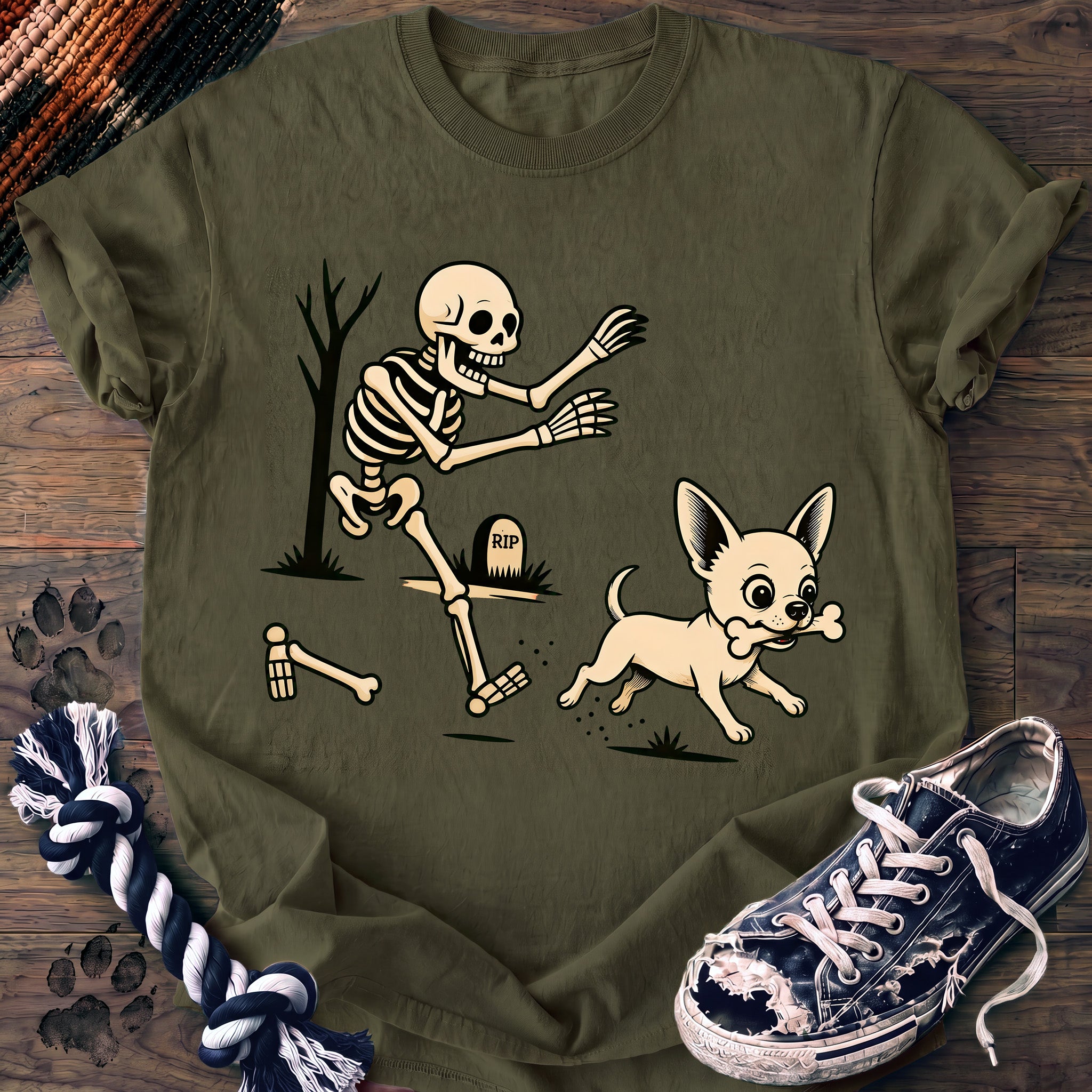 PAWSSION CLUB t-shirt in Moss color - SKU PC-0527