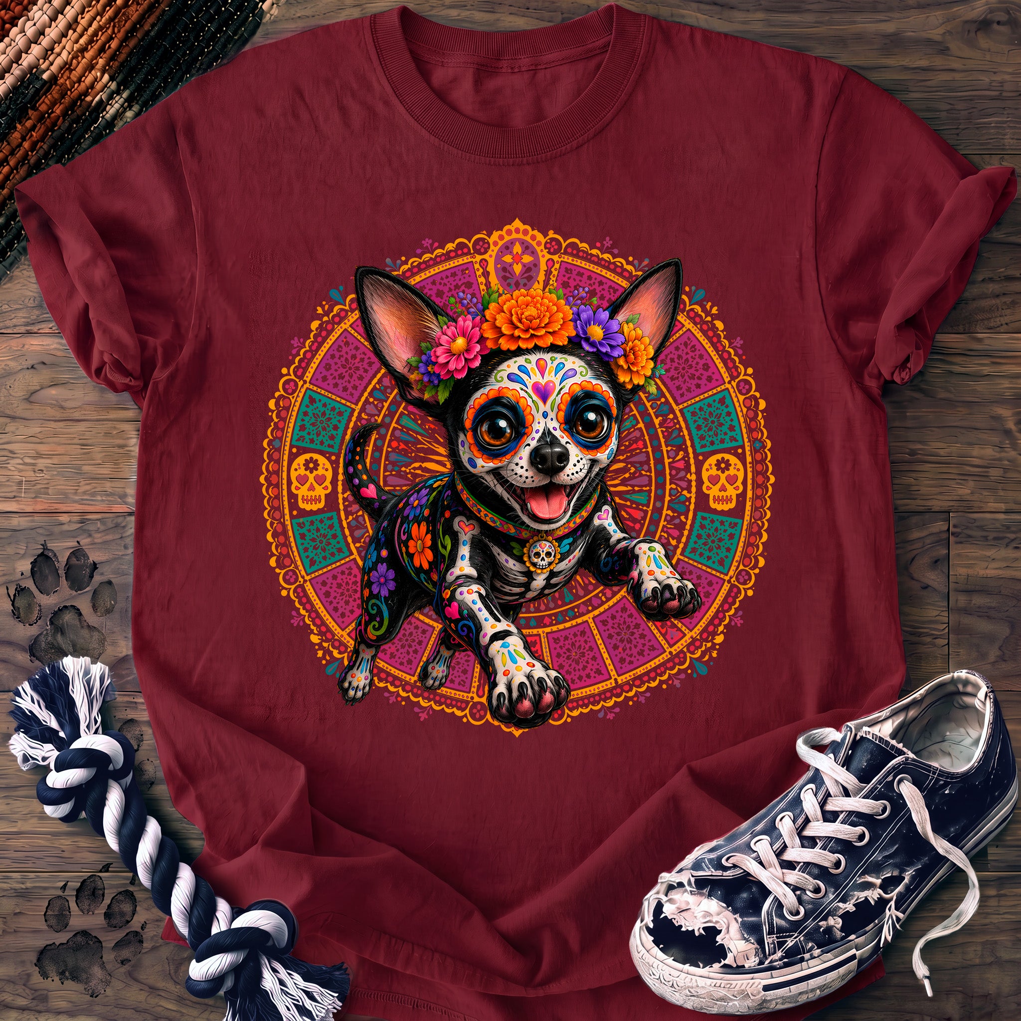 PAWSSION CLUB t-shirt in Crimson color - SKU PC-0534