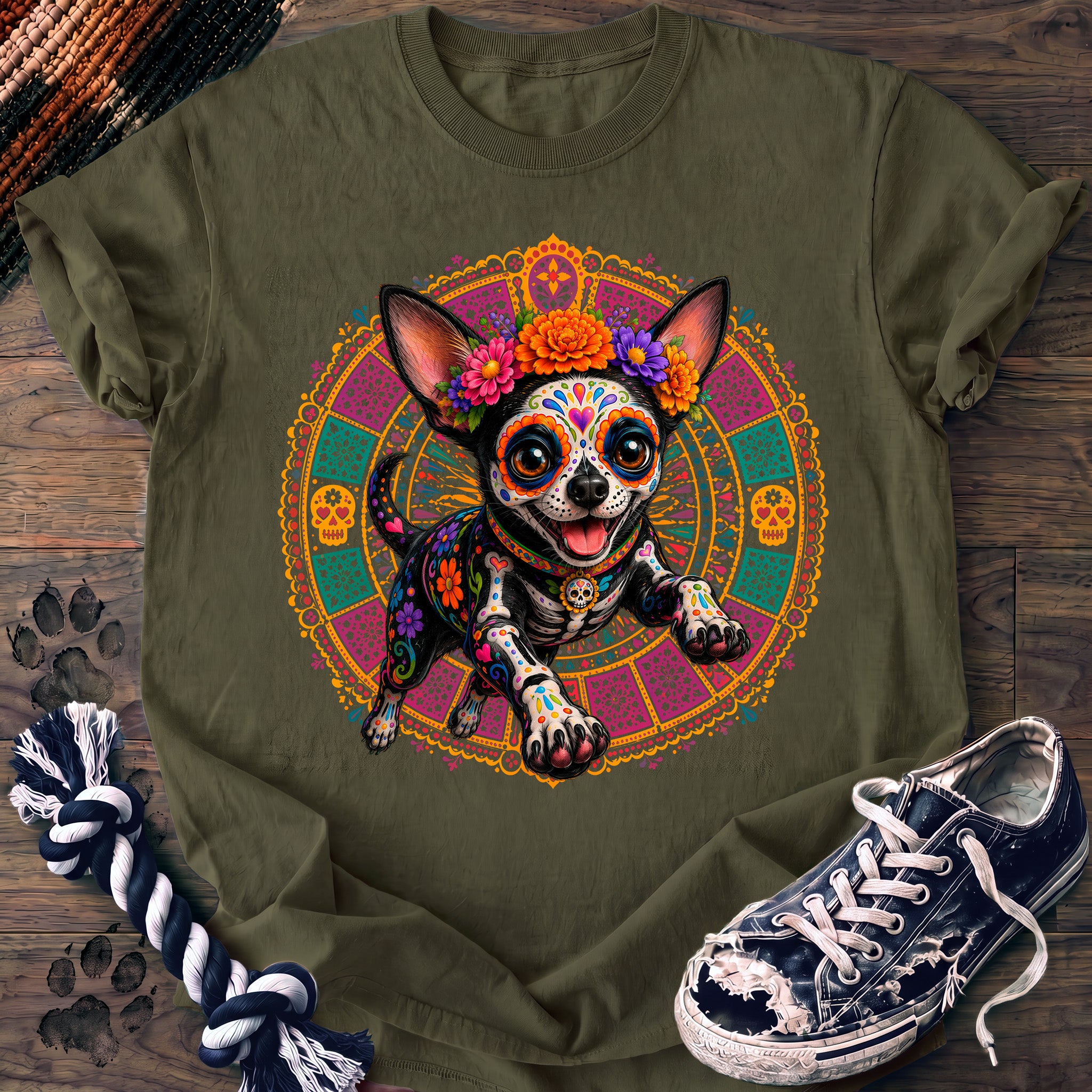 PAWSSION CLUB t-shirt in Moss color - SKU PC-0534