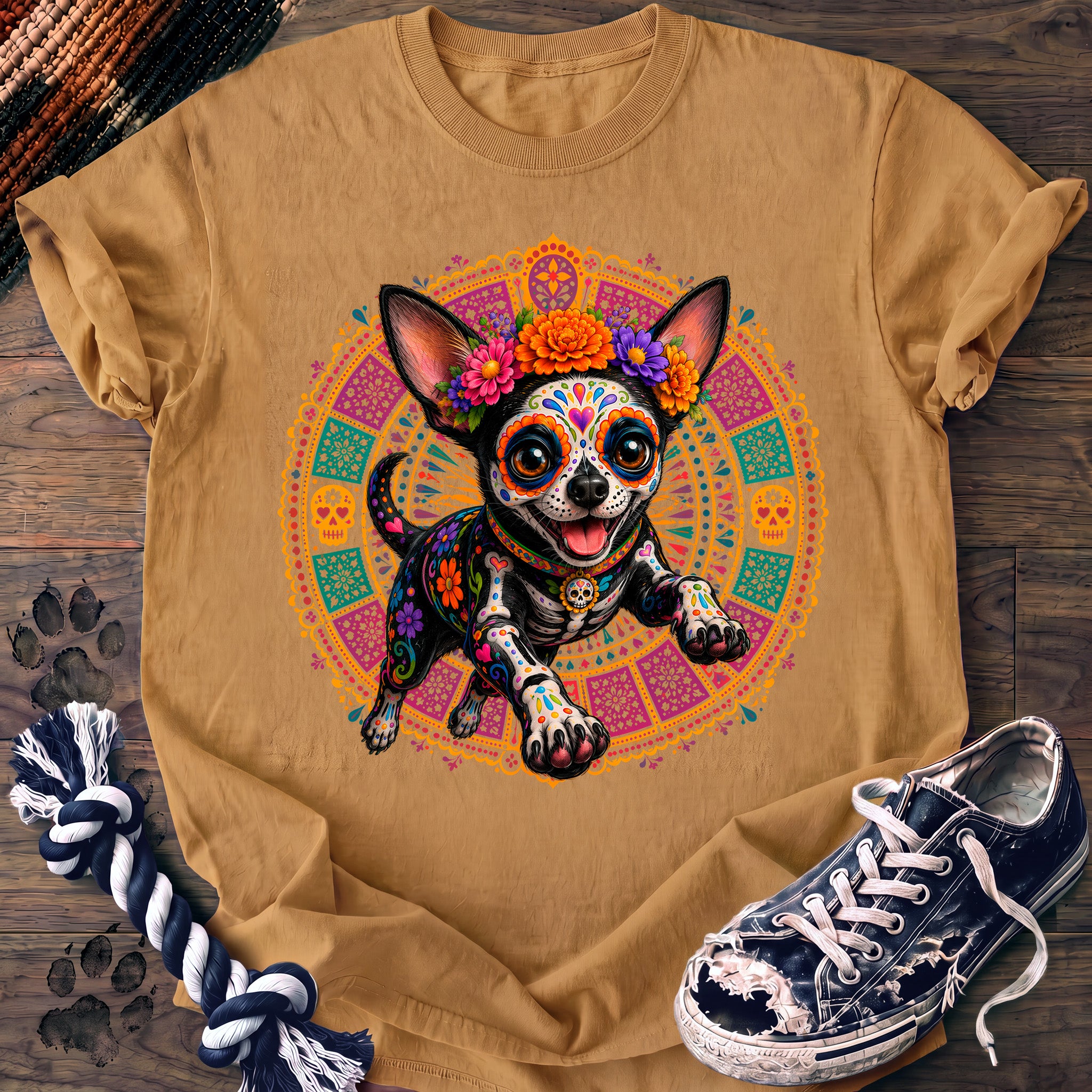 PAWSSION CLUB t-shirt in Mustard color - SKU PC-0534