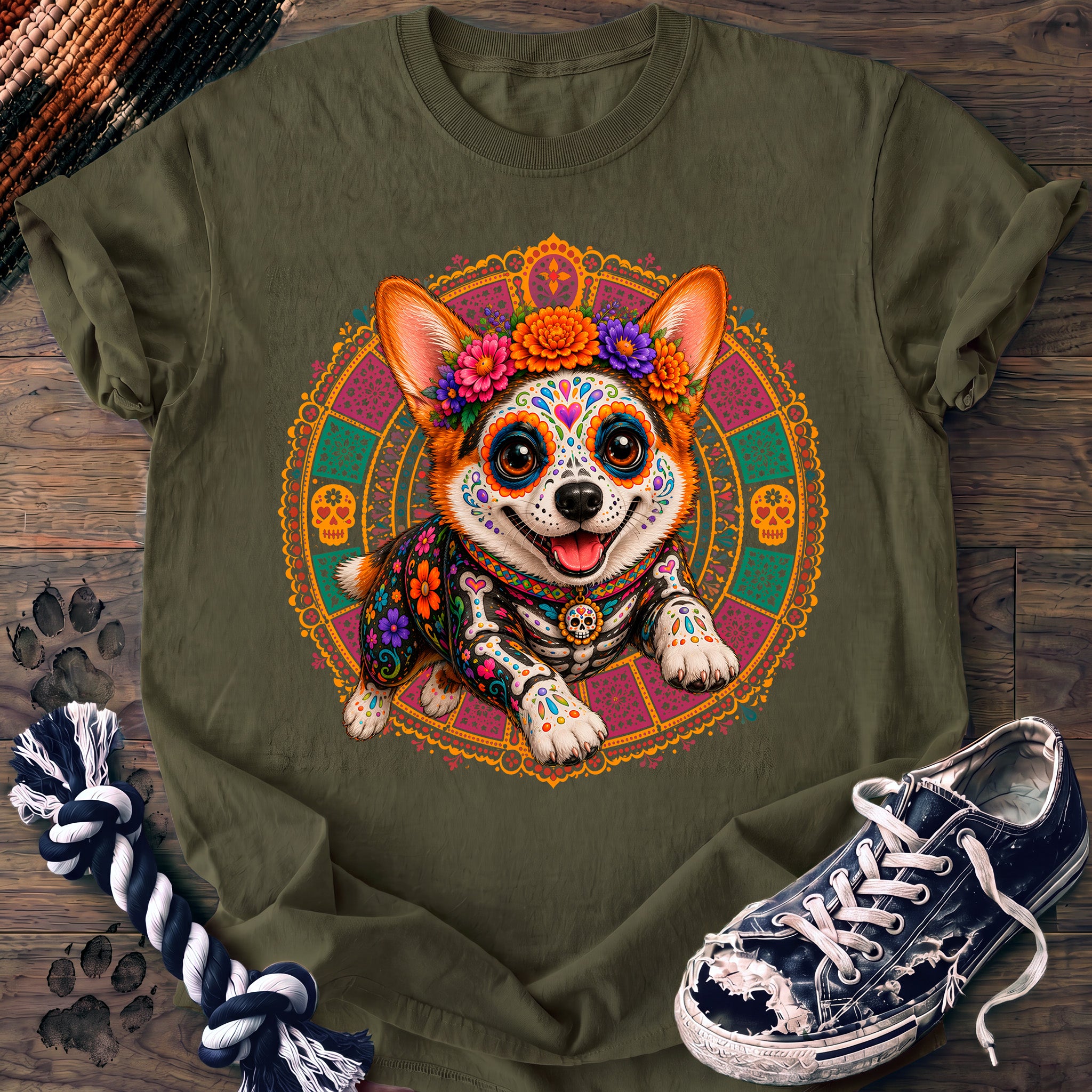 PAWSSION CLUB t-shirt in Moss color - SKU PC-0546