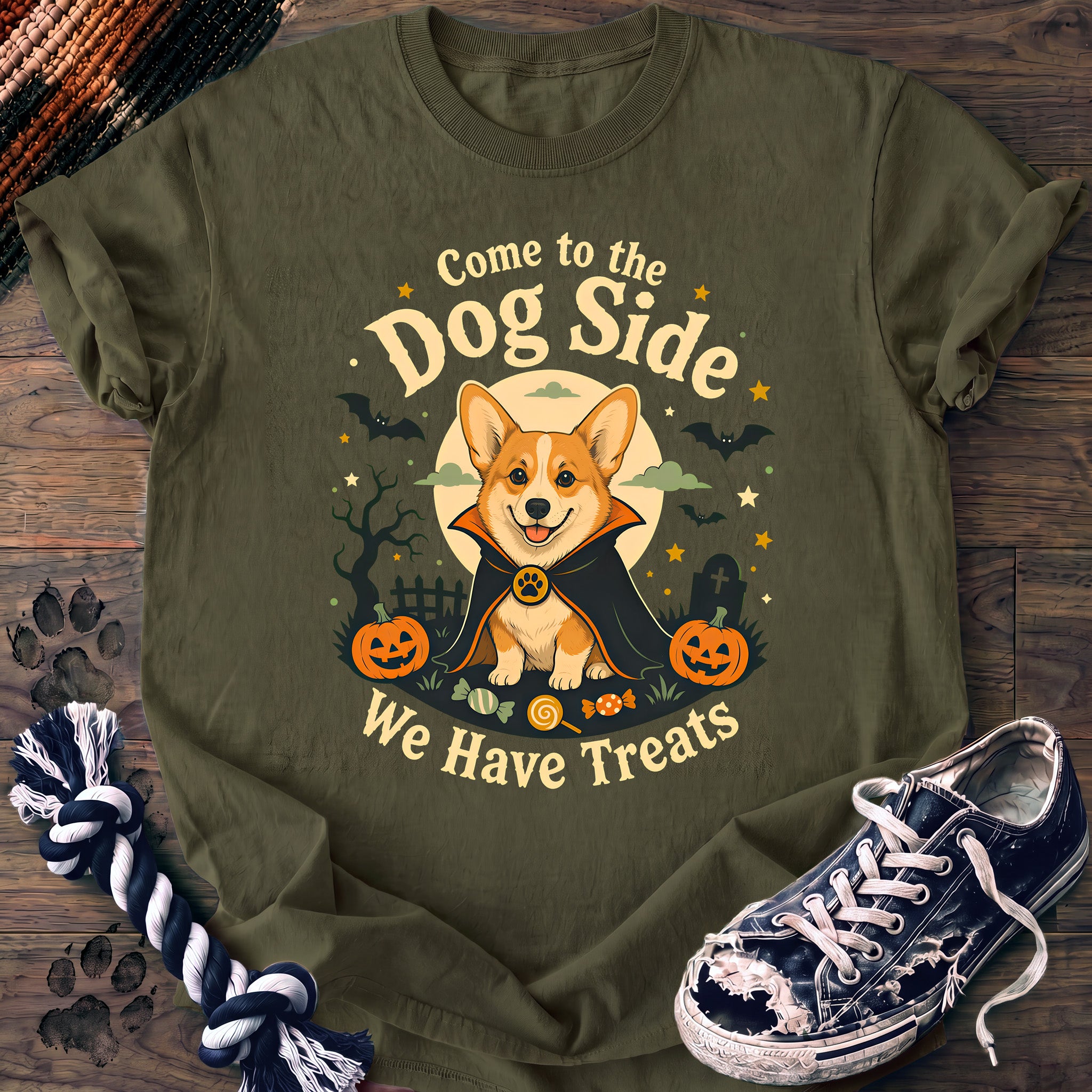 PAWSSION CLUB t-shirt in Moss color - SKU PC-0549