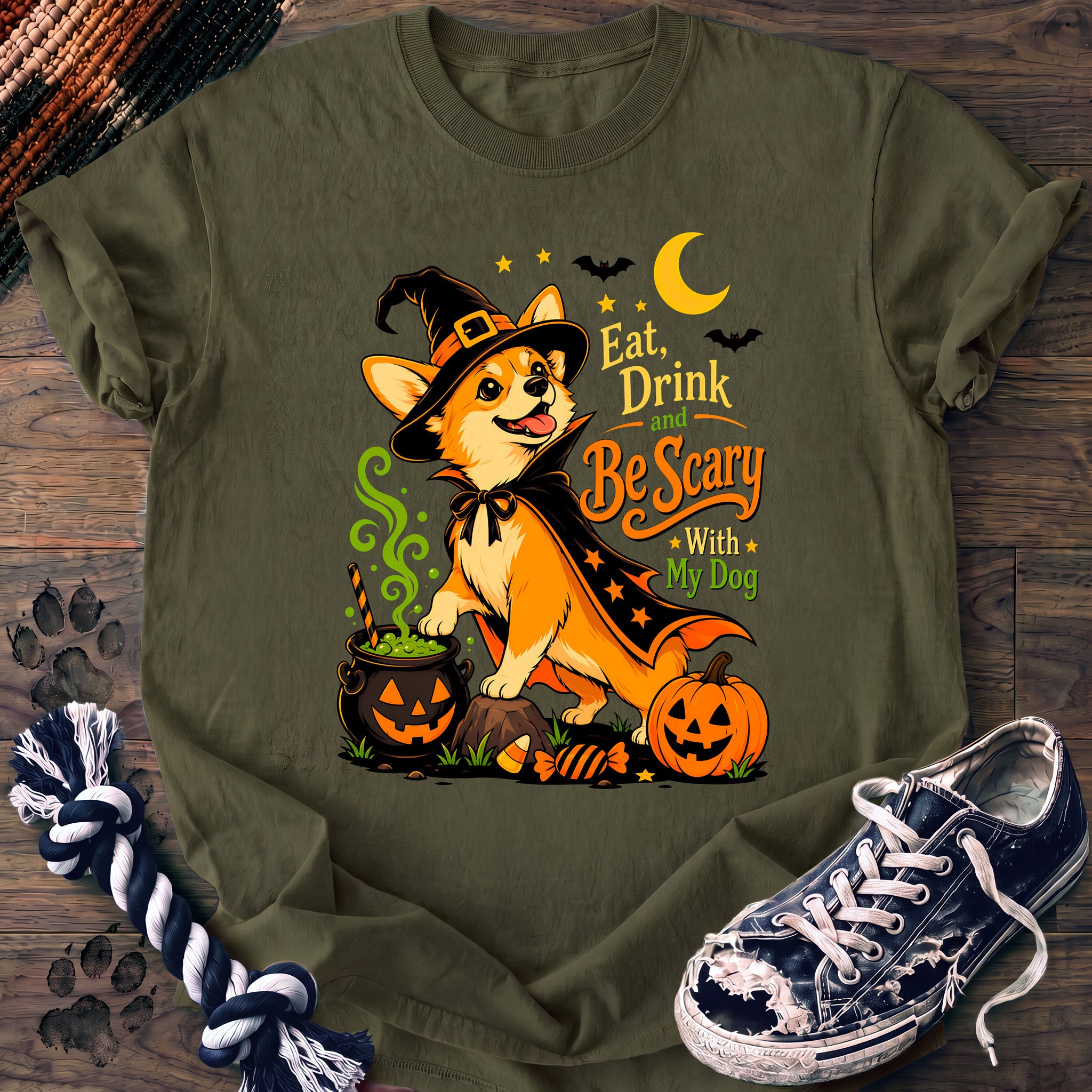 PAWSSION CLUB t-shirt in Moss color - SKU PC-0550