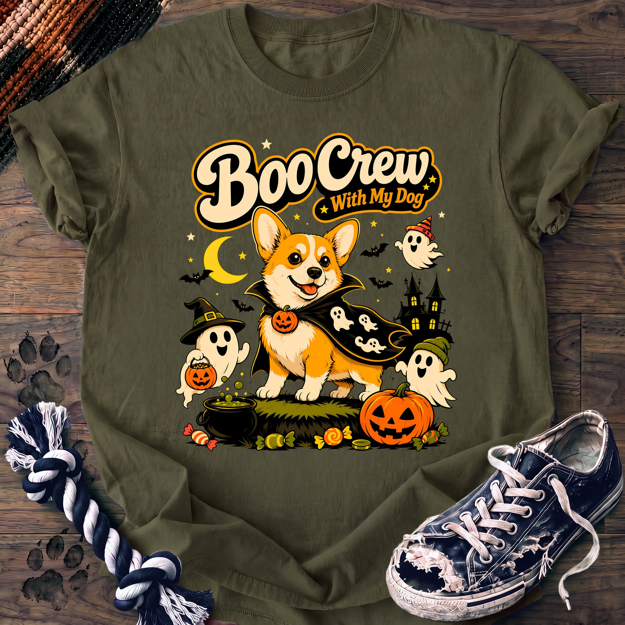 PAWSSION CLUB t-shirt in Moss color - SKU PC-0551