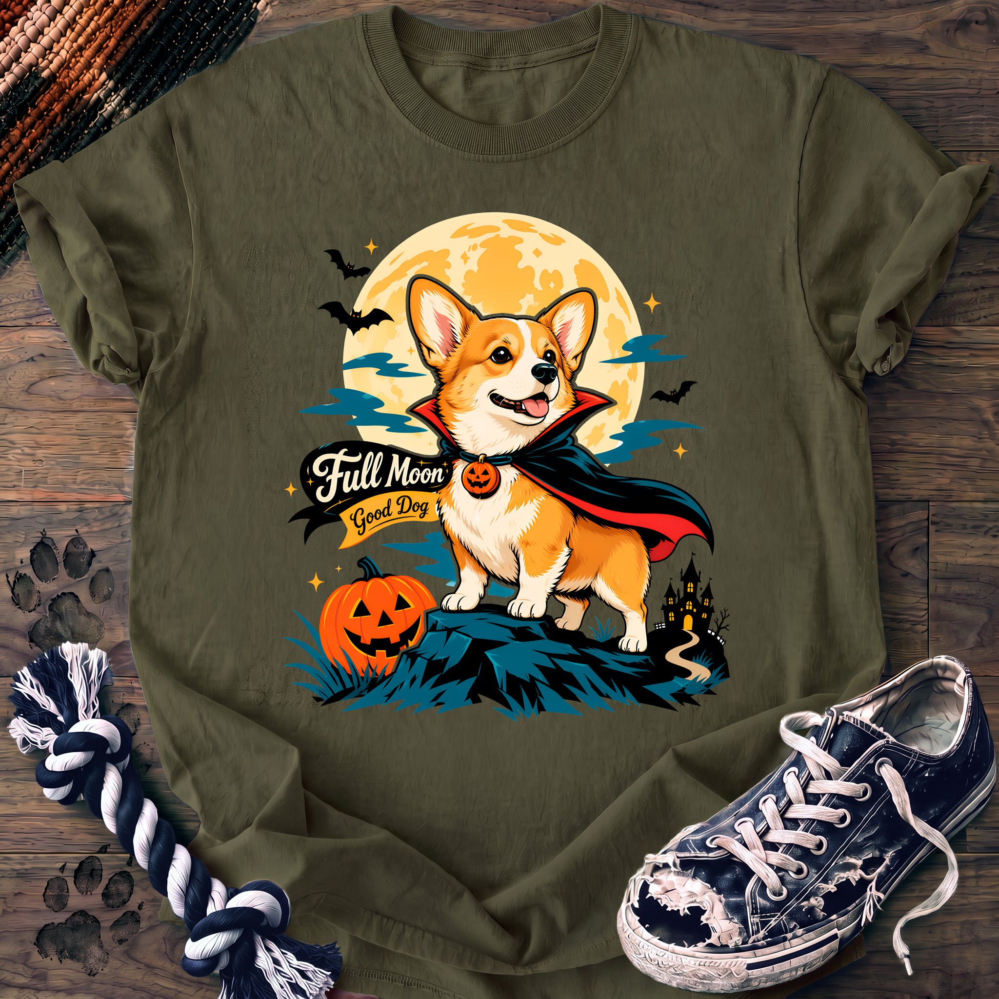 PAWSSION CLUB t-shirt in Moss color - SKU PC-0553