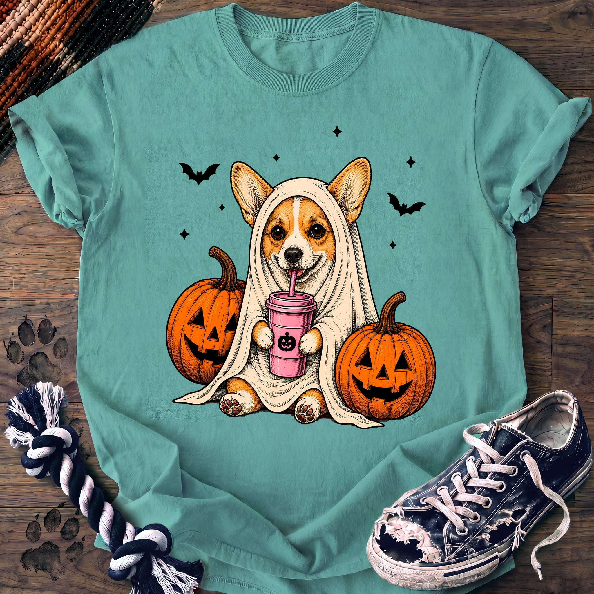 PAWSSION CLUB t-shirt in ChalkyMint color - SKU PC-0554