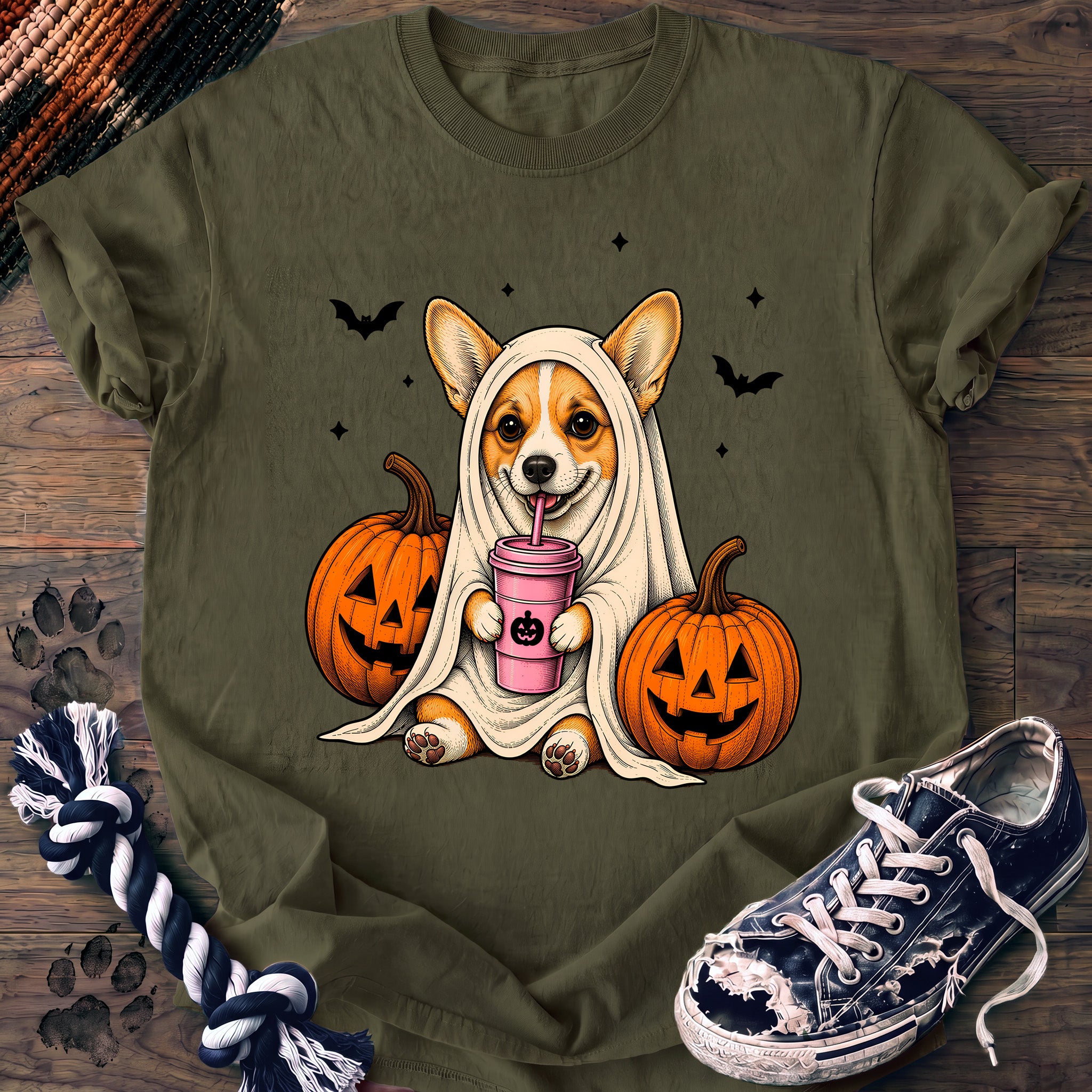 PAWSSION CLUB t-shirt in Moss color - SKU PC-0554