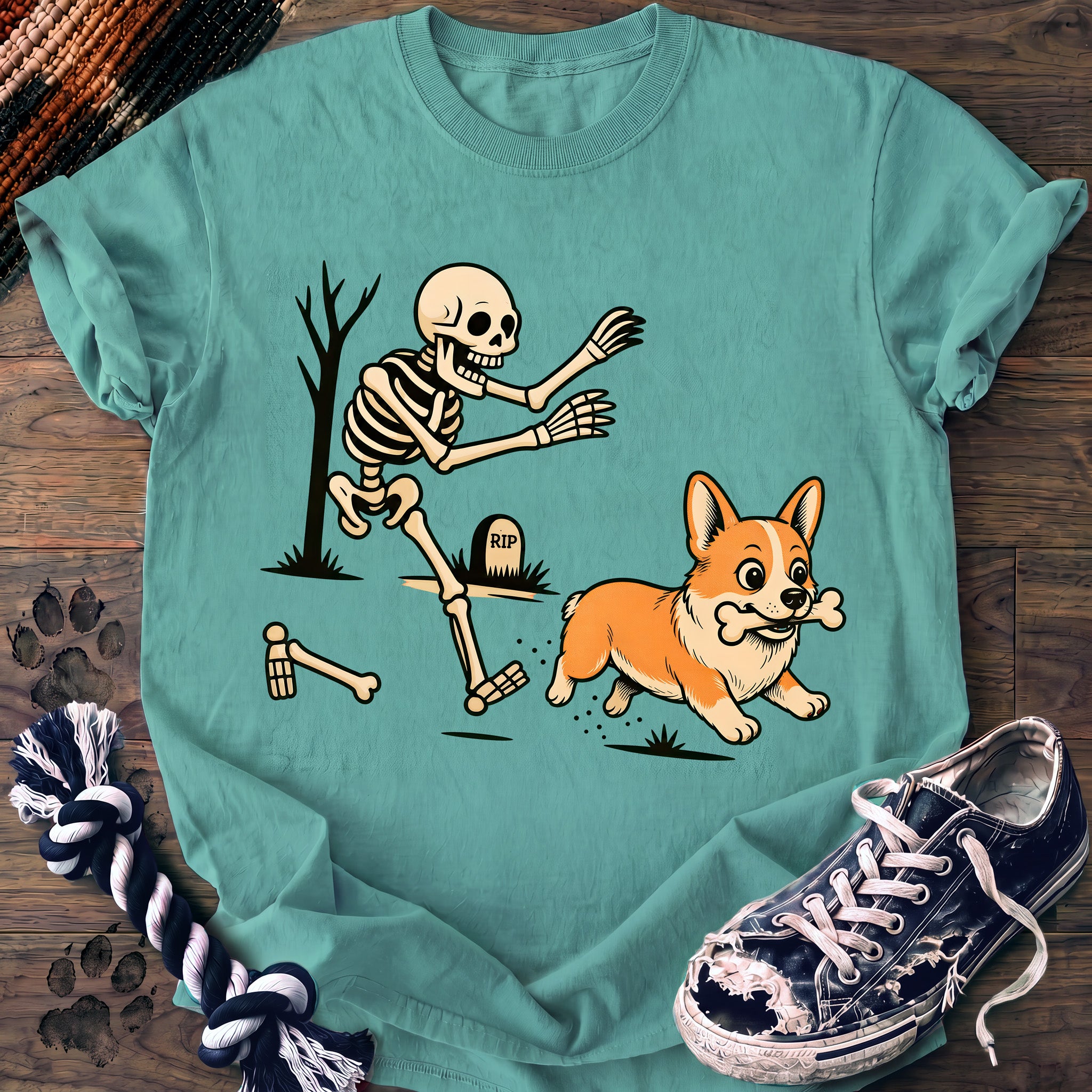 PAWSSION CLUB t-shirt in ChalkyMint color - SKU PC-0555