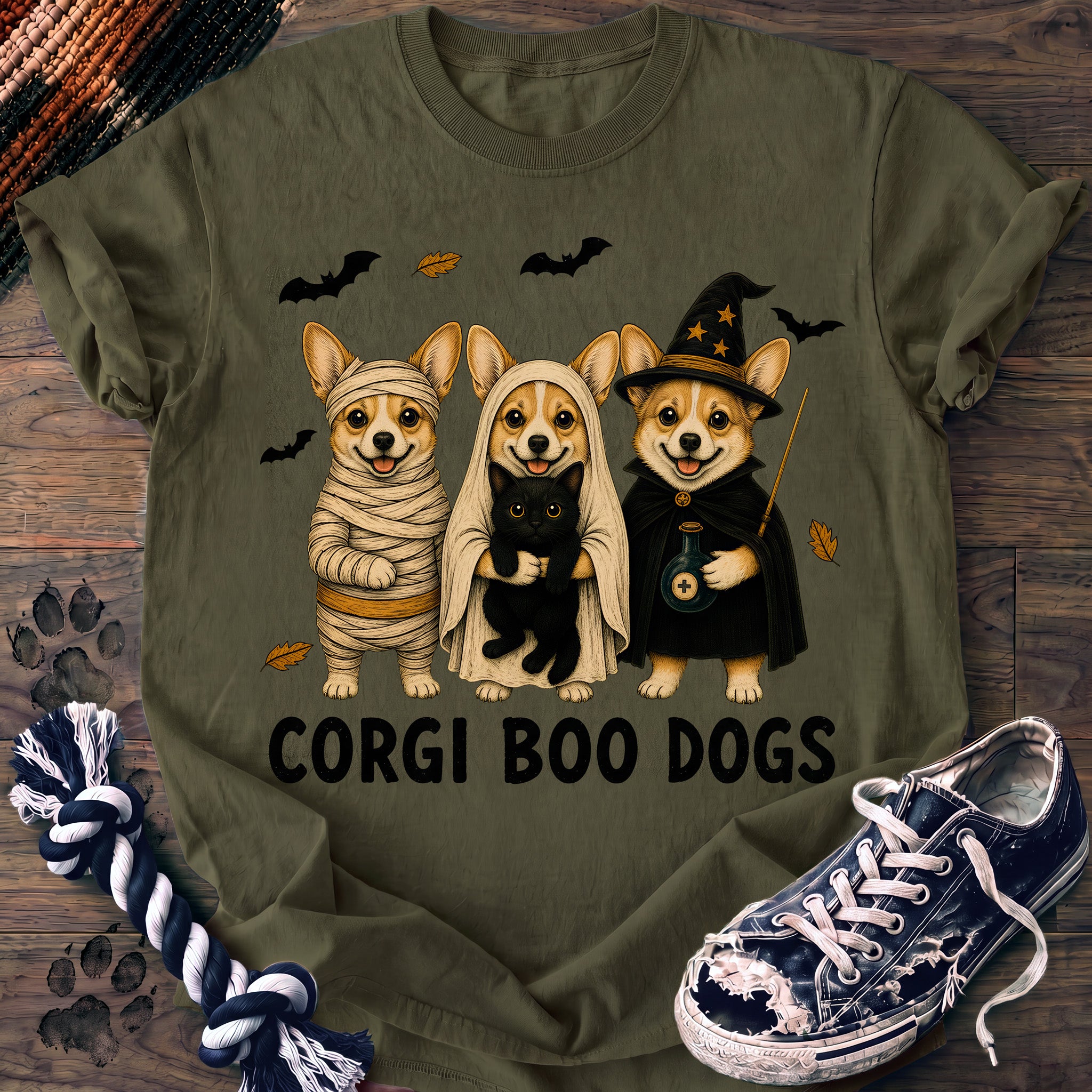 PAWSSION CLUB t-shirt in Moss color - SKU PC-0556