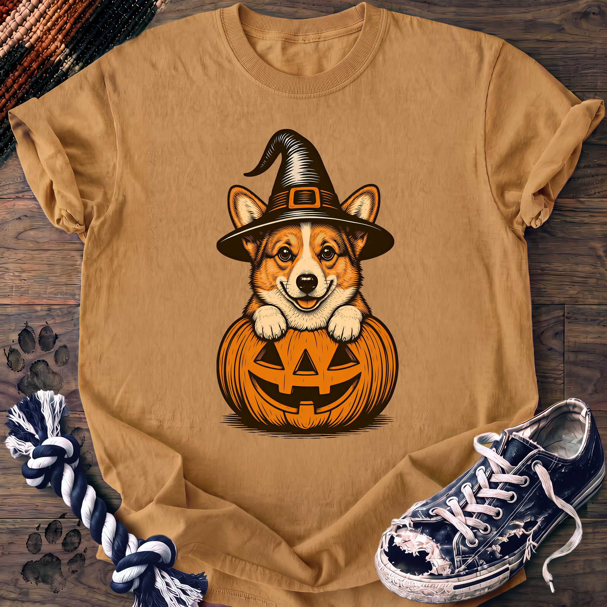 PAWSSION CLUB t-shirt in Mustard color - SKU PC-0560