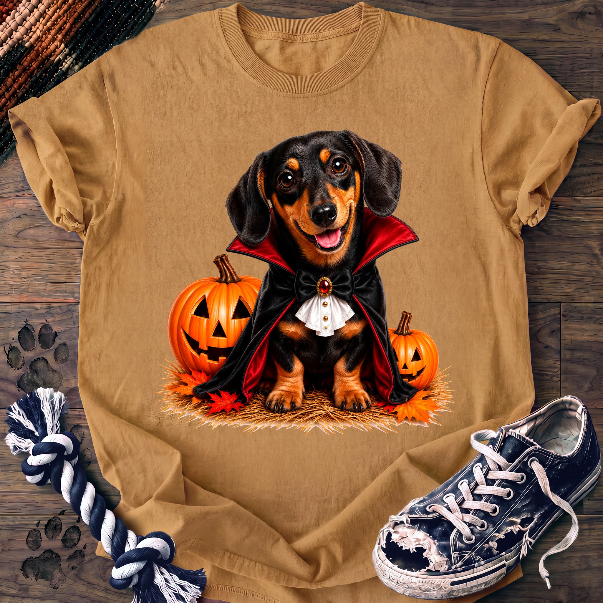 PAWSSION CLUB t-shirt in Mustard color - SKU PC-0564