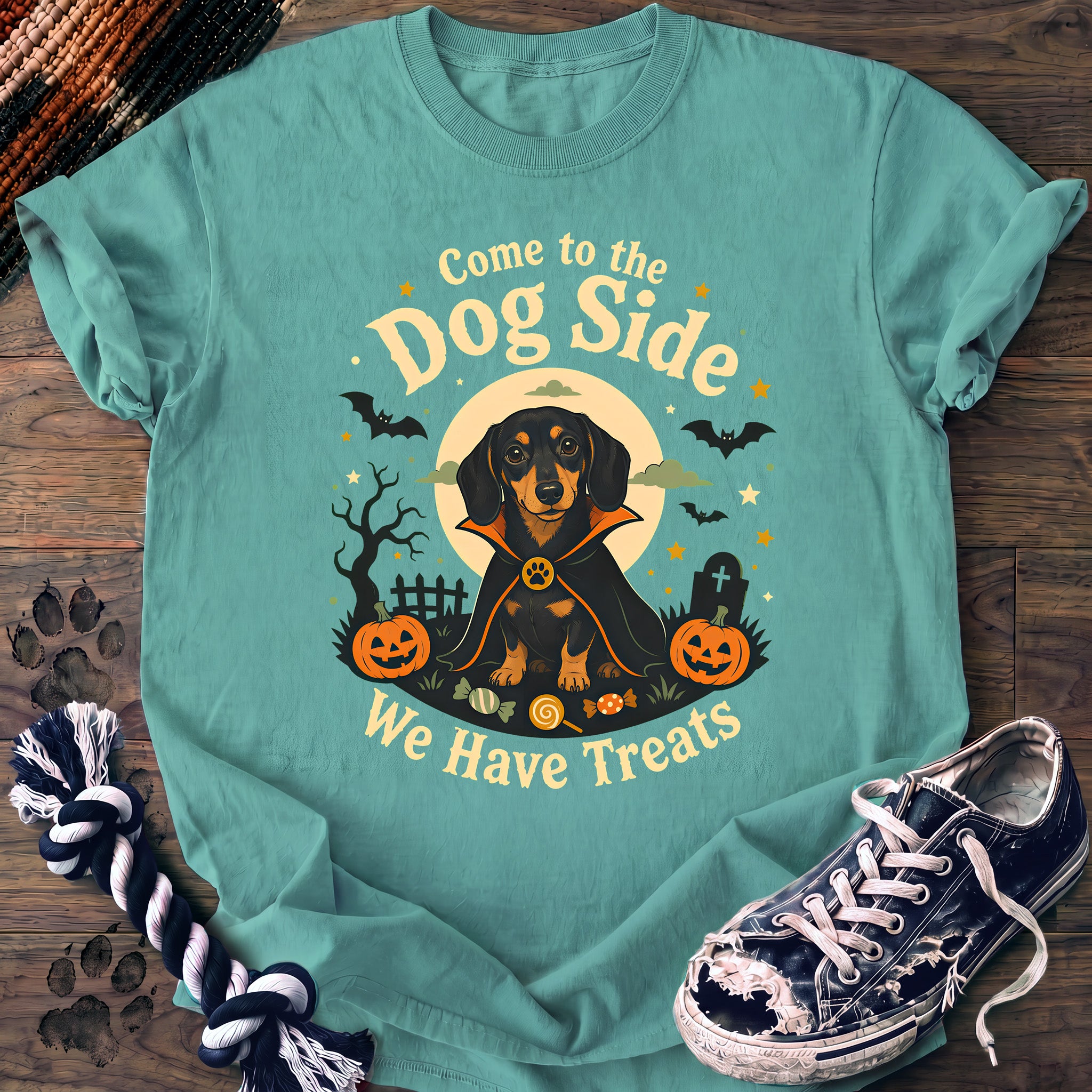 PAWSSION CLUB t-shirt in ChalkyMint color - SKU PC-0573
